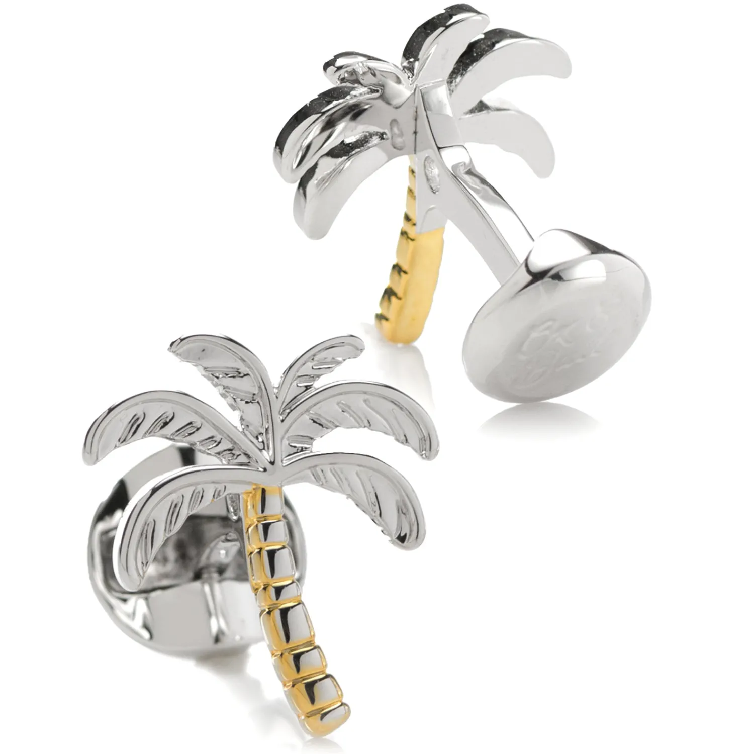 Cheap Palm Tree Silver Gold Cufflinks Luxury Cufflinks | Hobbies & Interests Cufflinks