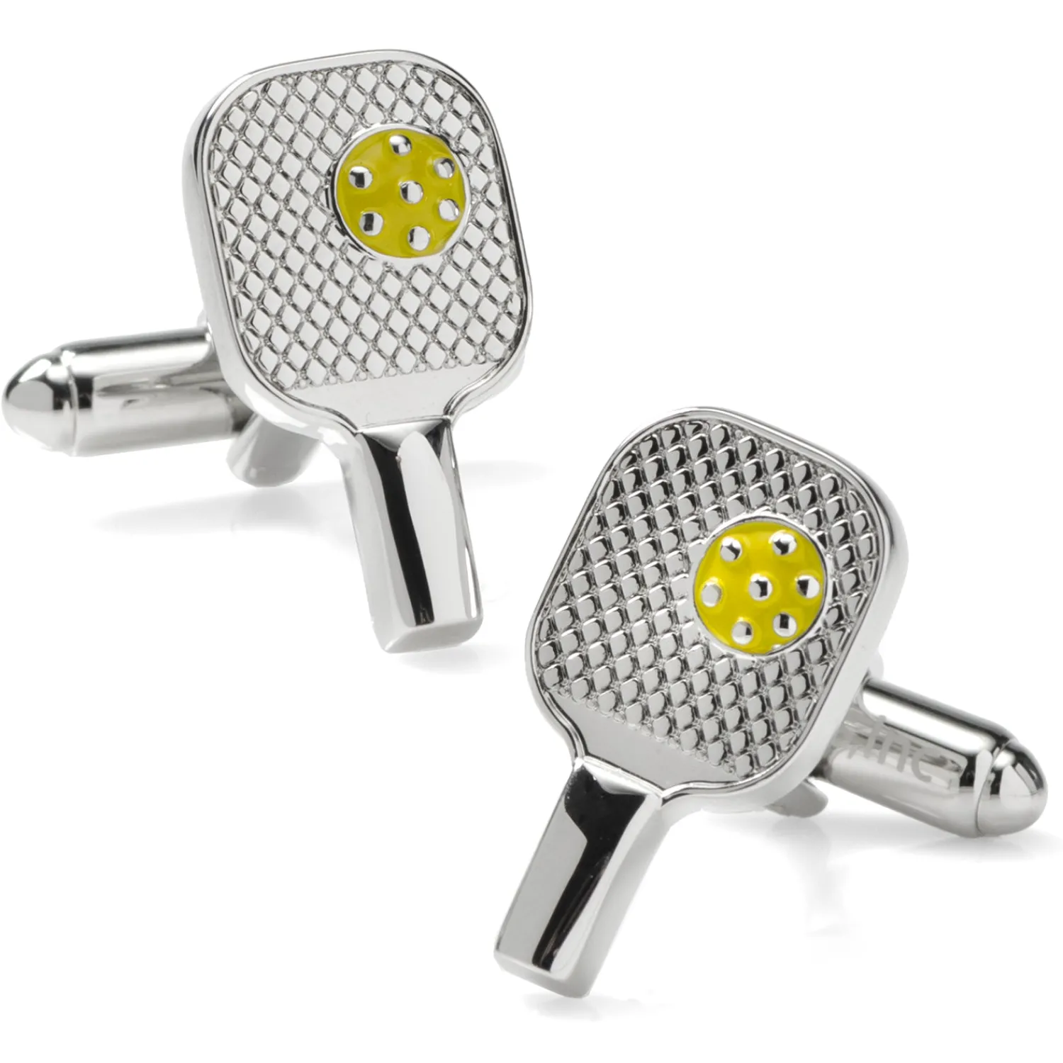 Flash Sale Pickleball Racket Silver Cufflinks Luxury Cufflinks | Hobbies & Interests Cufflinks