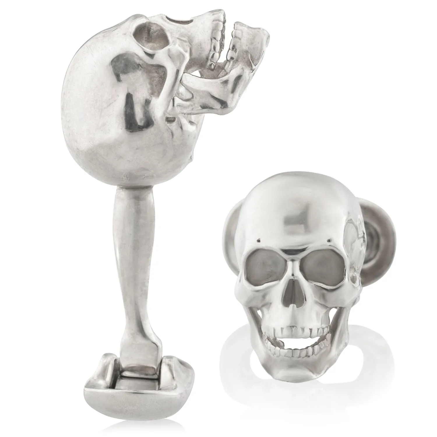 Clearance "Poor Yorick" Faceted Skull Cufflinks Luxury Cufflinks | Hobbies & Interests Cufflinks