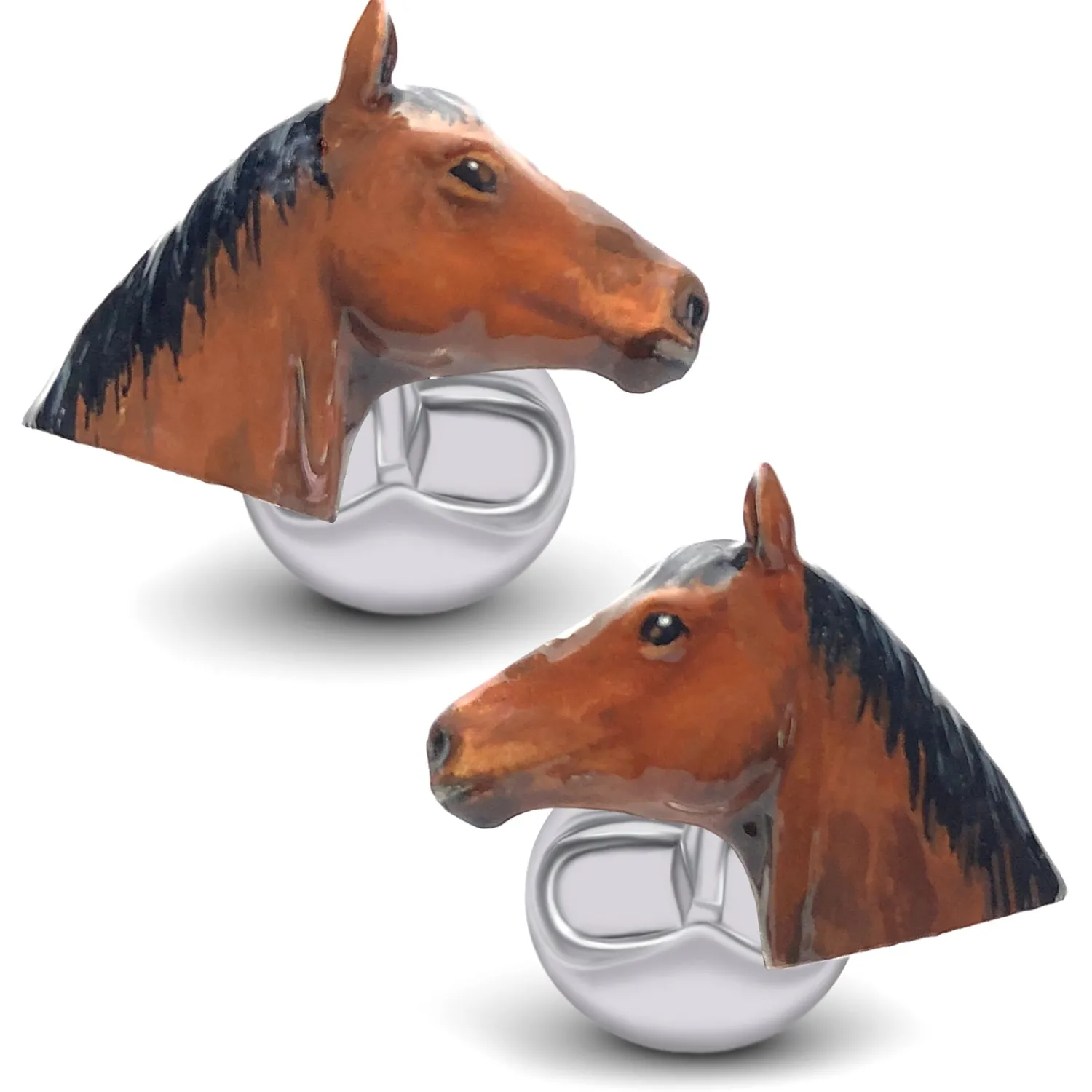 Flash Sale "Stewball" Horse Head Cufflinks Luxury Cufflinks | Hobbies & Interests Cufflinks