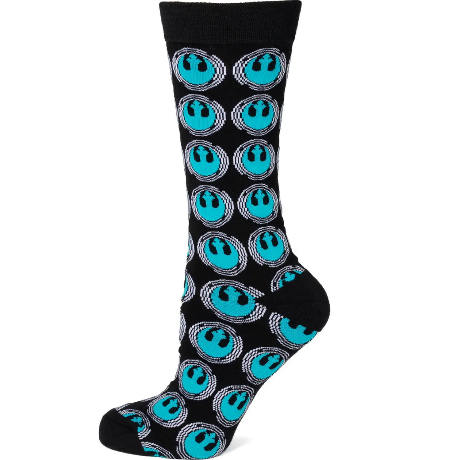 Fashion Rebel Teal Patterned Black Gift Set Socks