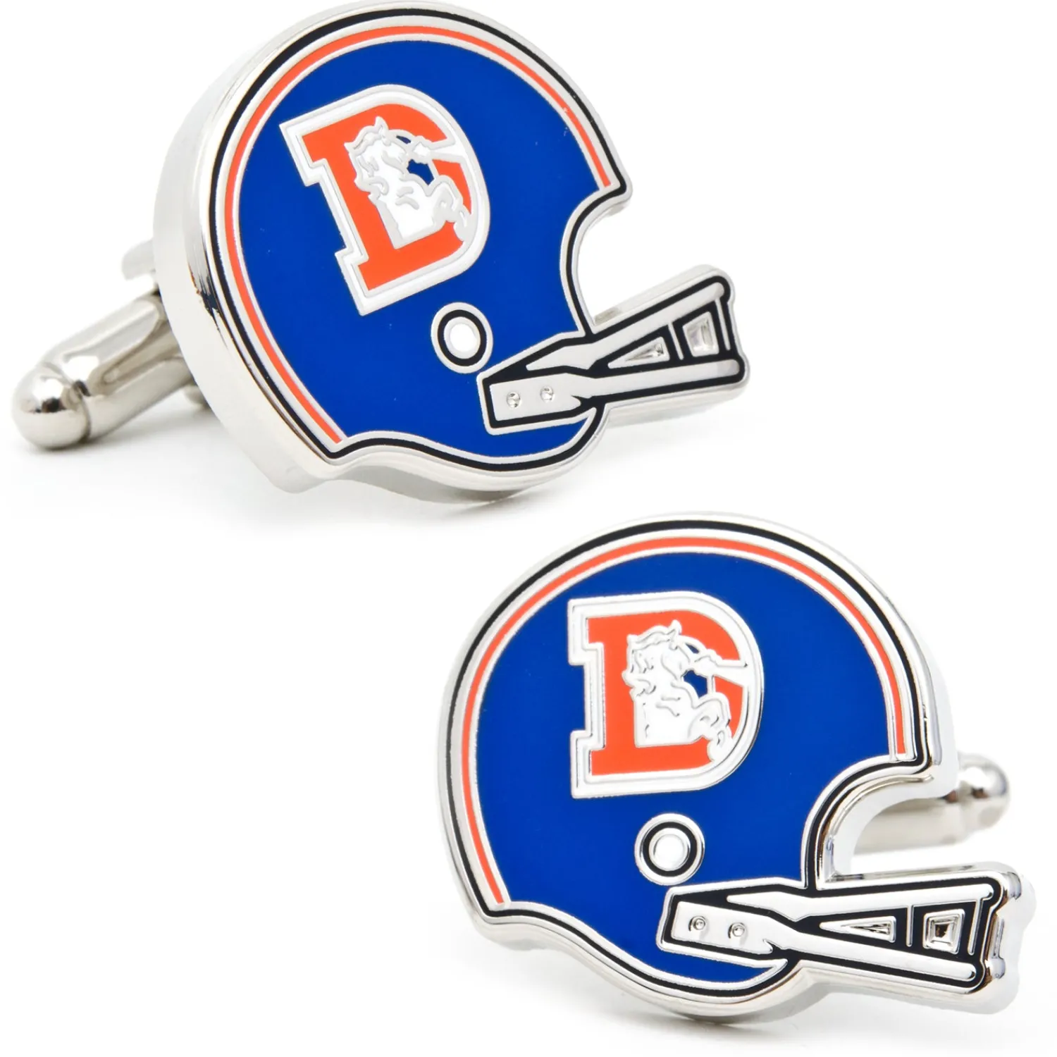 Cheap Retro Denver Broncos Helmet Cufflinks Luxury Cufflinks | Sports Cufflinks