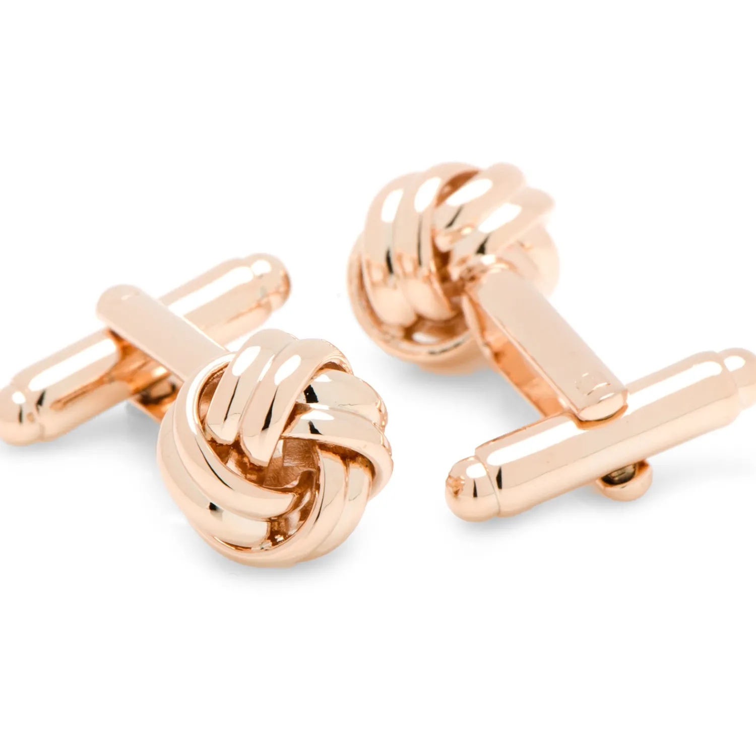 Cheap Rose Gold Knot Cufflinks Wedding Cufflinks | Luxury Cufflinks