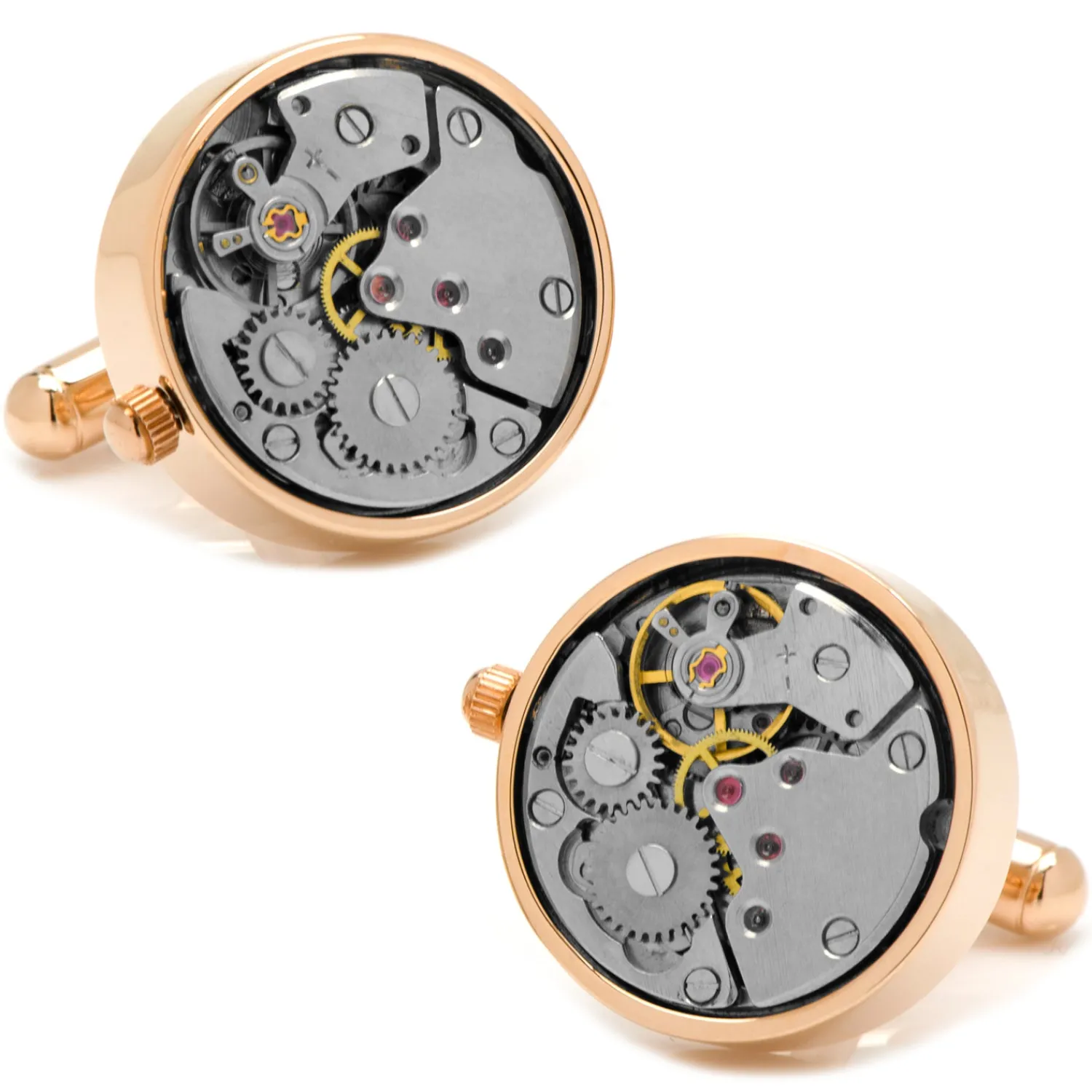 Hot Rose Gold Watch Movement Cufflinks Luxury Cufflinks | Hobbies & Interests Cufflinks