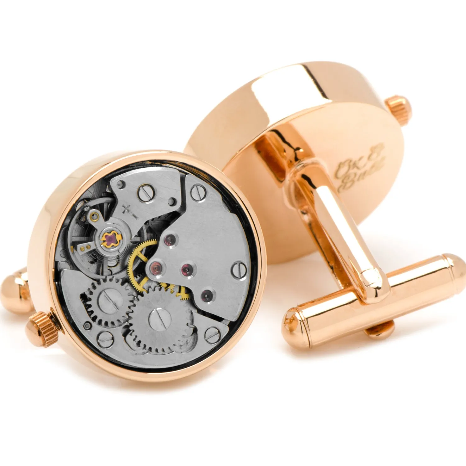 Hot Rose Gold Watch Movement Cufflinks Luxury Cufflinks | Hobbies & Interests Cufflinks