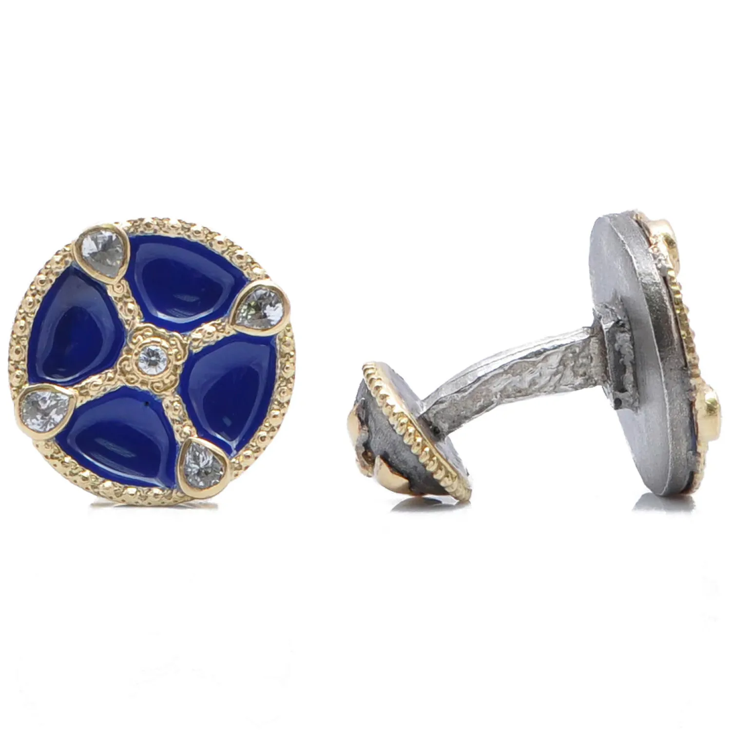 Cheap Round Shield Enamel Cufflinks Luxury Cufflinks | Hobbies & Interests Cufflinks