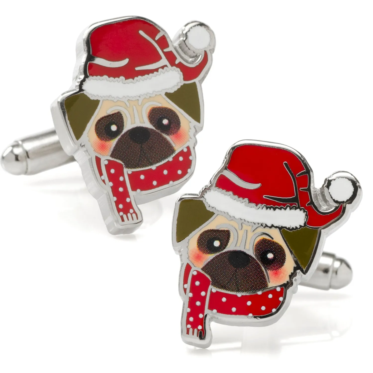 Best Santa Pug Cufflinks Luxury Cufflinks | Hobbies & Interests Cufflinks