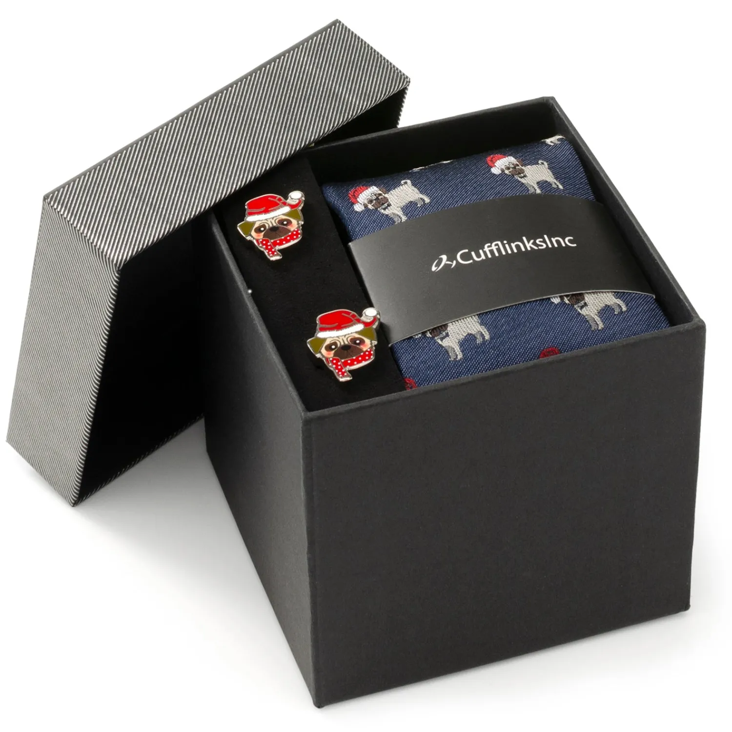 Flash Sale Santa Pug Gift Set Hobbies & Interests Cufflinks