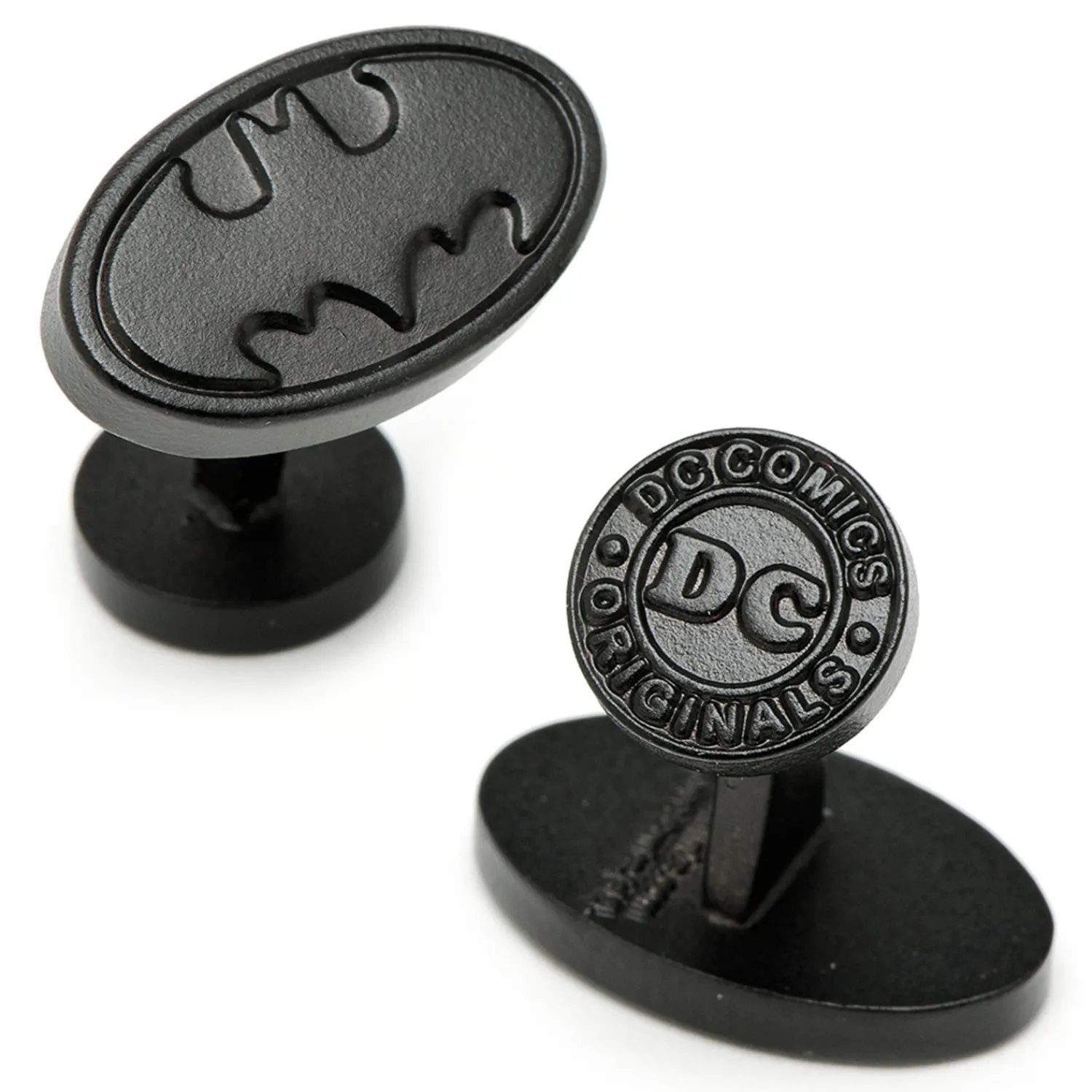 Best Satin Black Batman Logo Cufflinks Luxury Cufflinks | Movies & Characters Cufflinks