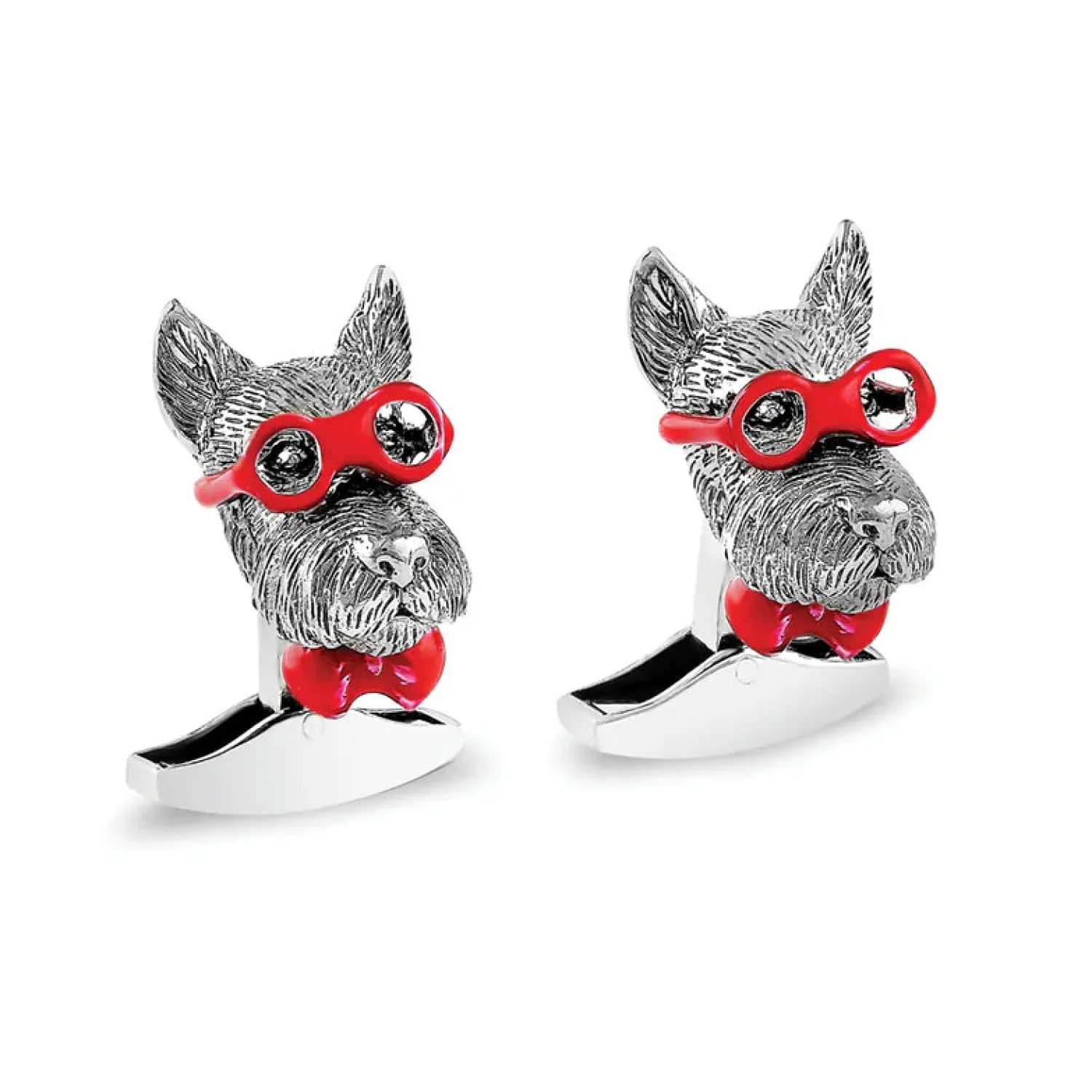 Cheap Scottish Terrier cufflinks in sterling silver Luxury Cufflinks | Hobbies & Interests Cufflinks