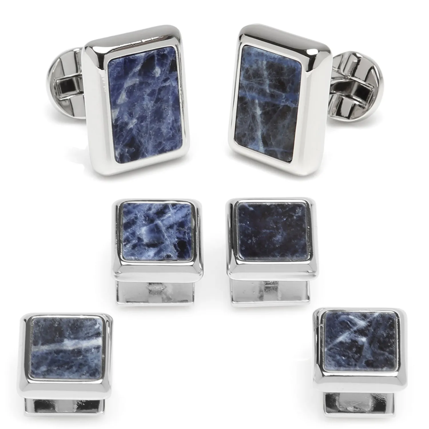 Discount Silver and Sodalite JFK Presidential Stud Set Stud Sets