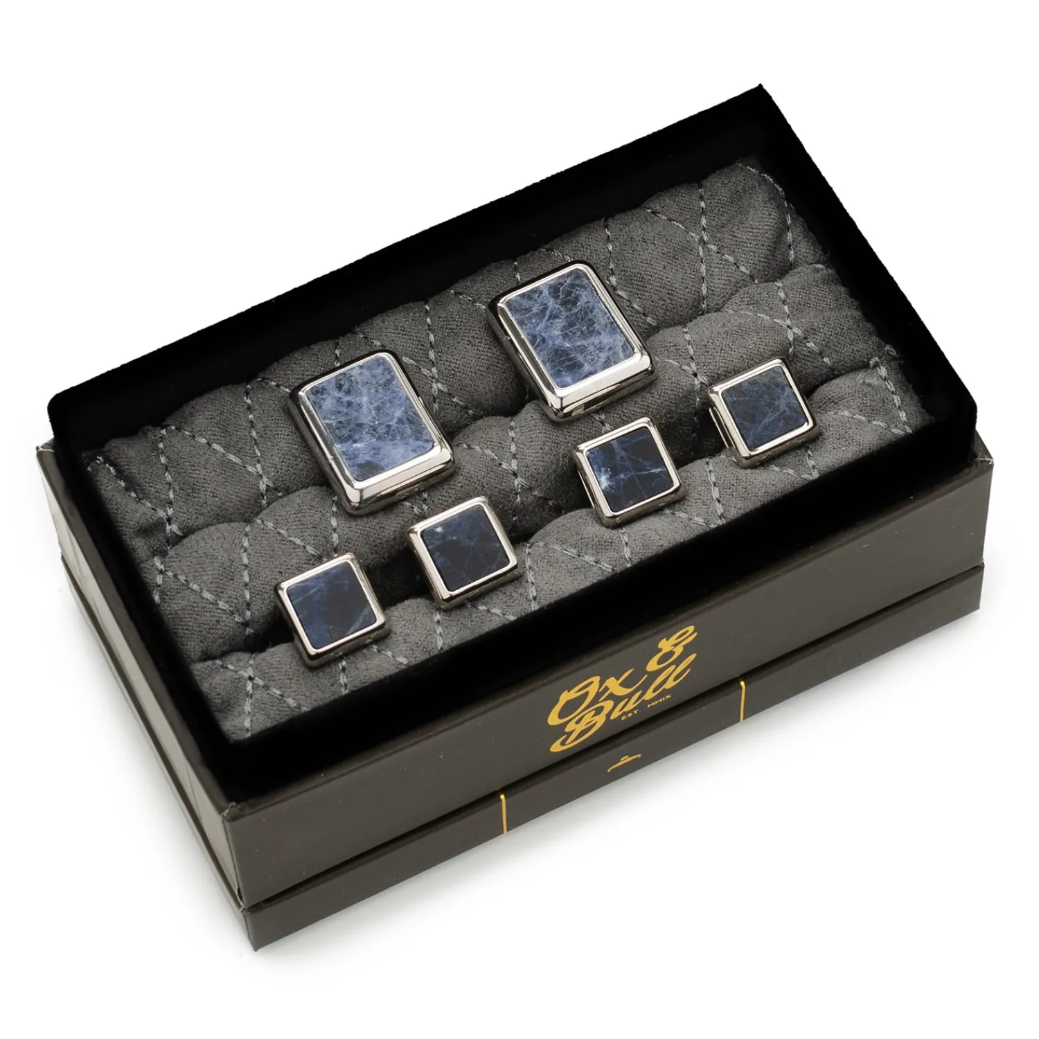 Discount Silver and Sodalite JFK Presidential Stud Set Stud Sets