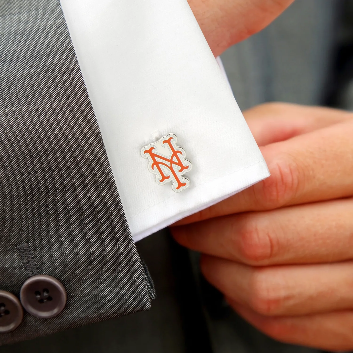 Online Silver New York Mets Cufflinks Luxury Cufflinks | Sports Cufflinks