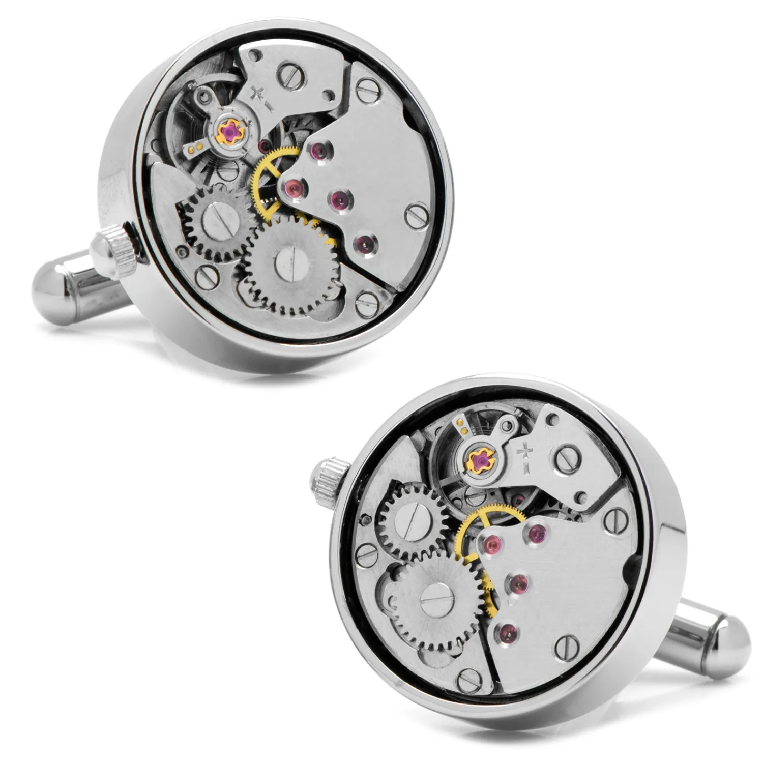 Flash Sale Silver Watch Movement Cufflinks Luxury Cufflinks | Hobbies & Interests Cufflinks