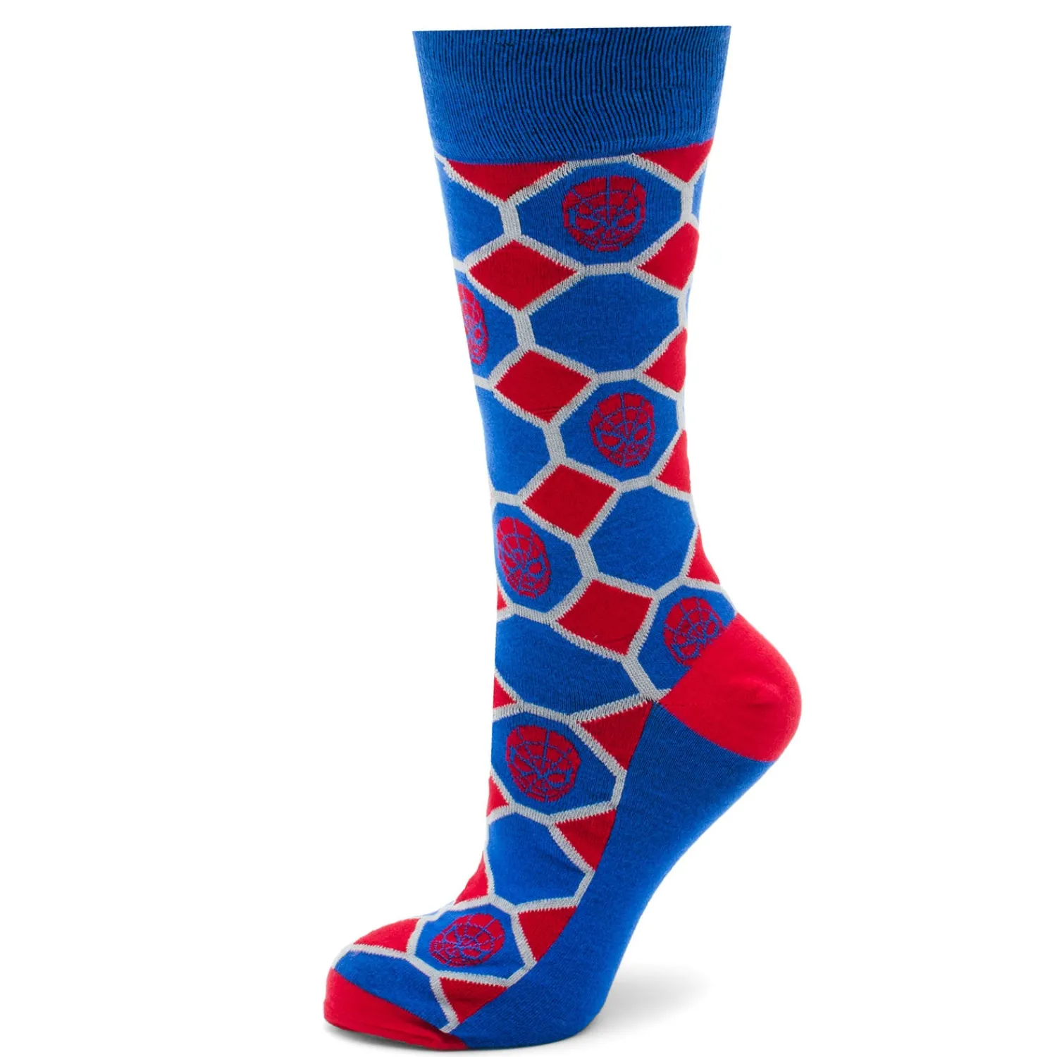 Fashion Spider-Man Blue Checker Socks Socks