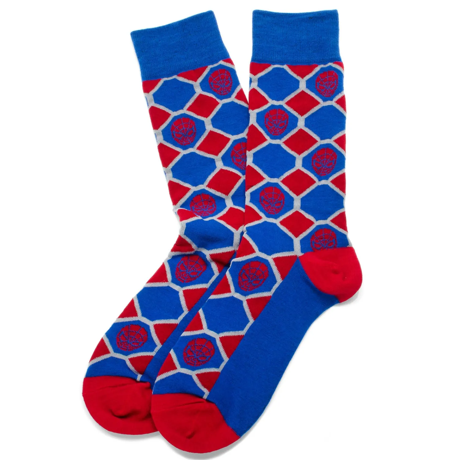 Fashion Spider-Man Blue Checker Socks Socks