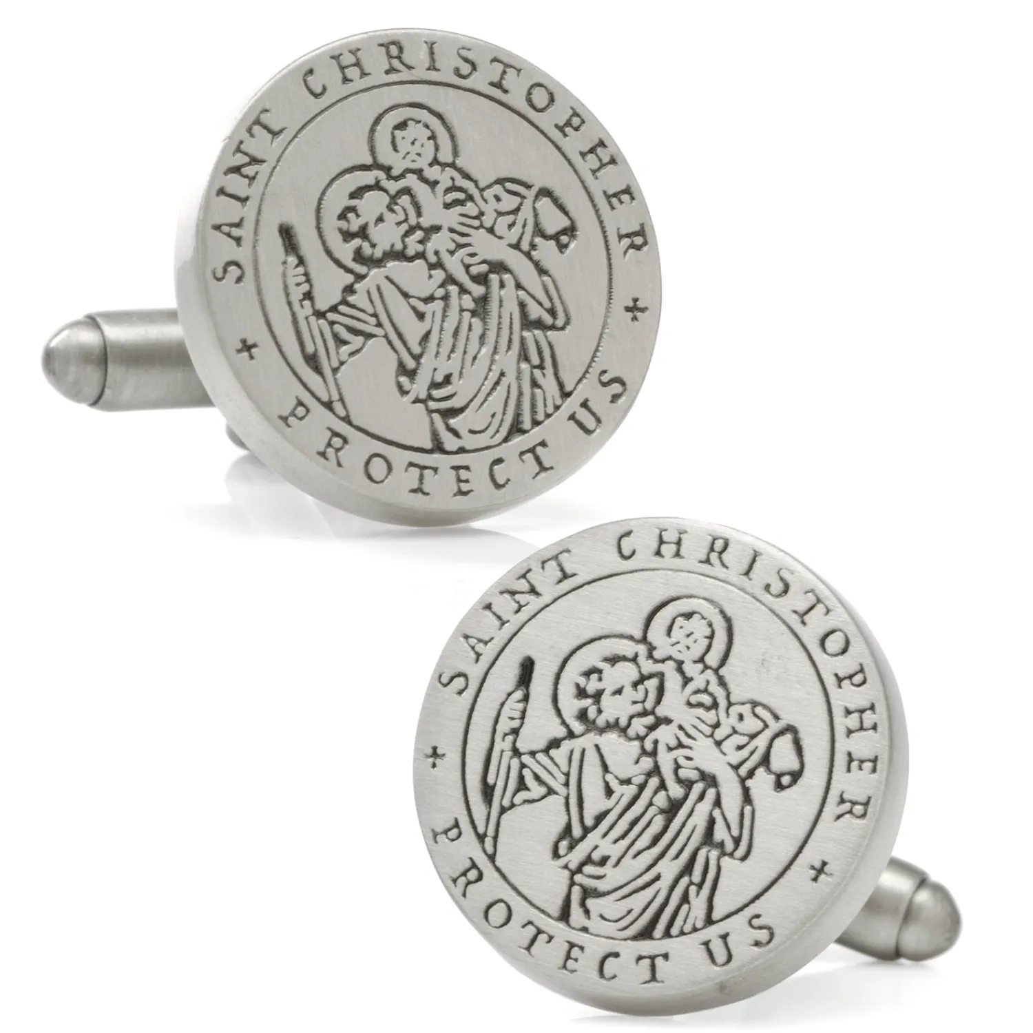 Shop St. Christopher Amulet Cufflinks Luxury Cufflinks | Hobbies & Interests Cufflinks