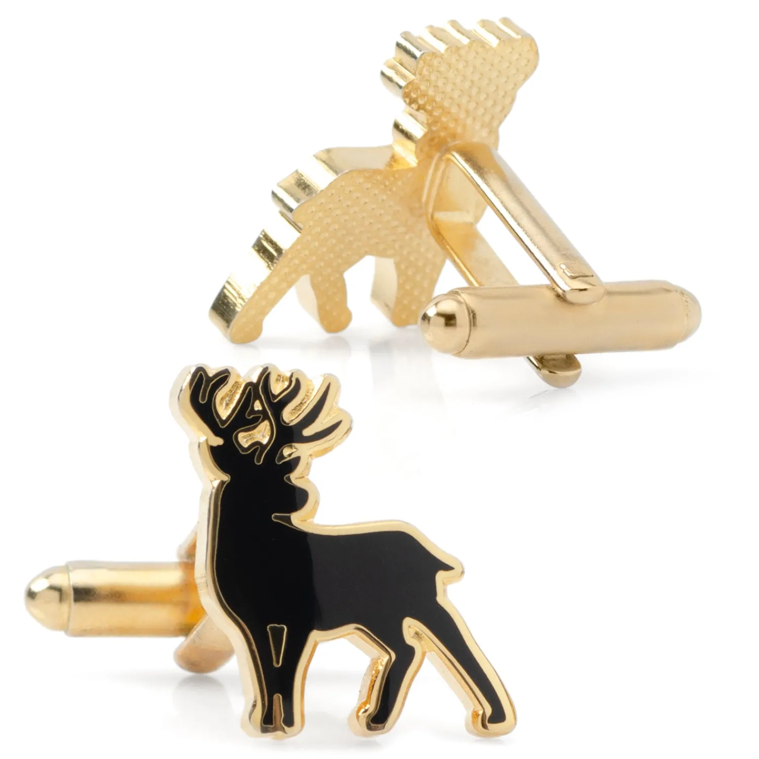 New Stag Deer Gold Cufflinks Luxury Cufflinks | Hobbies & Interests Cufflinks