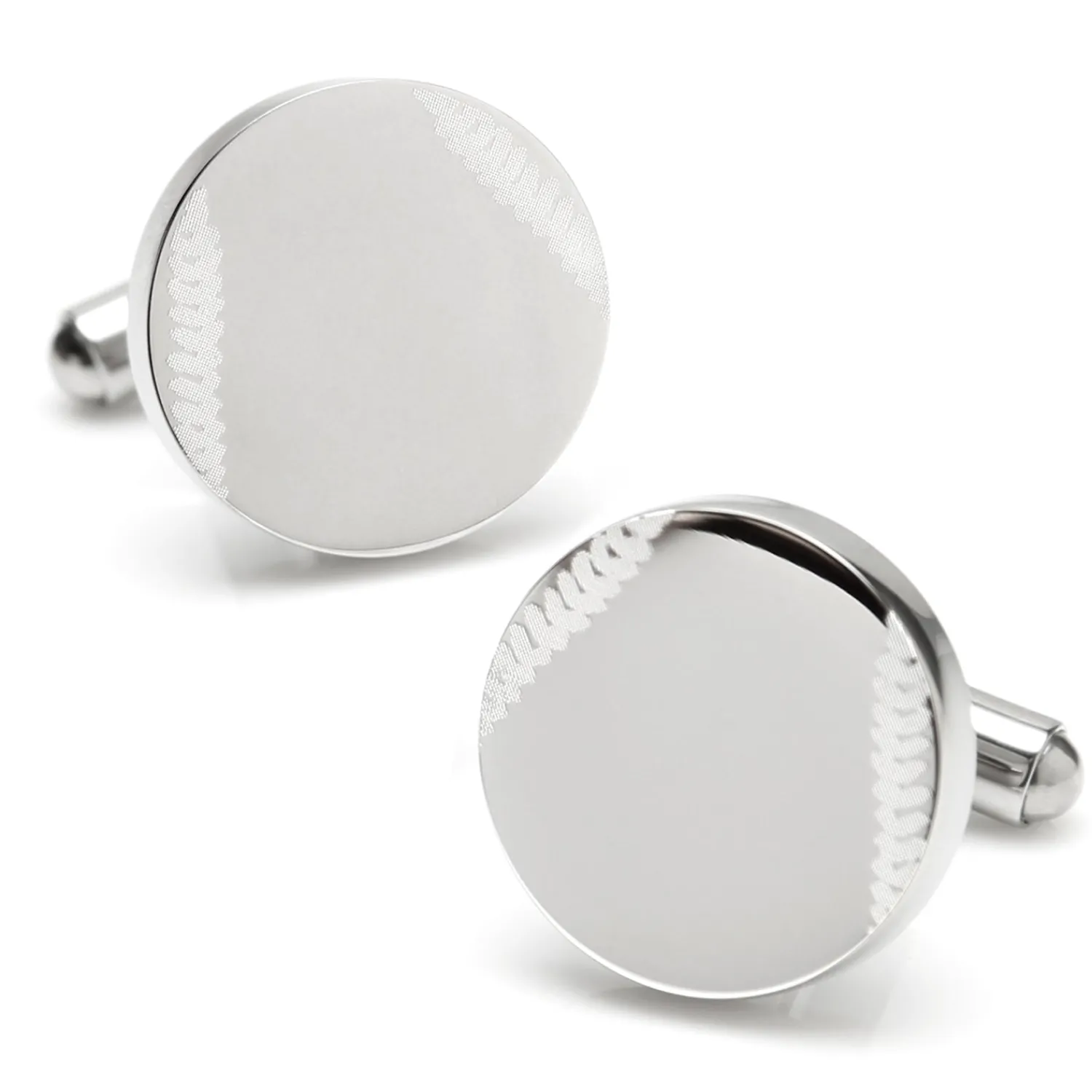 Discount Stainless Steel Engravable Baseball Cufflinks Hobbies & Interests Cufflinks | Luxury Cufflinks