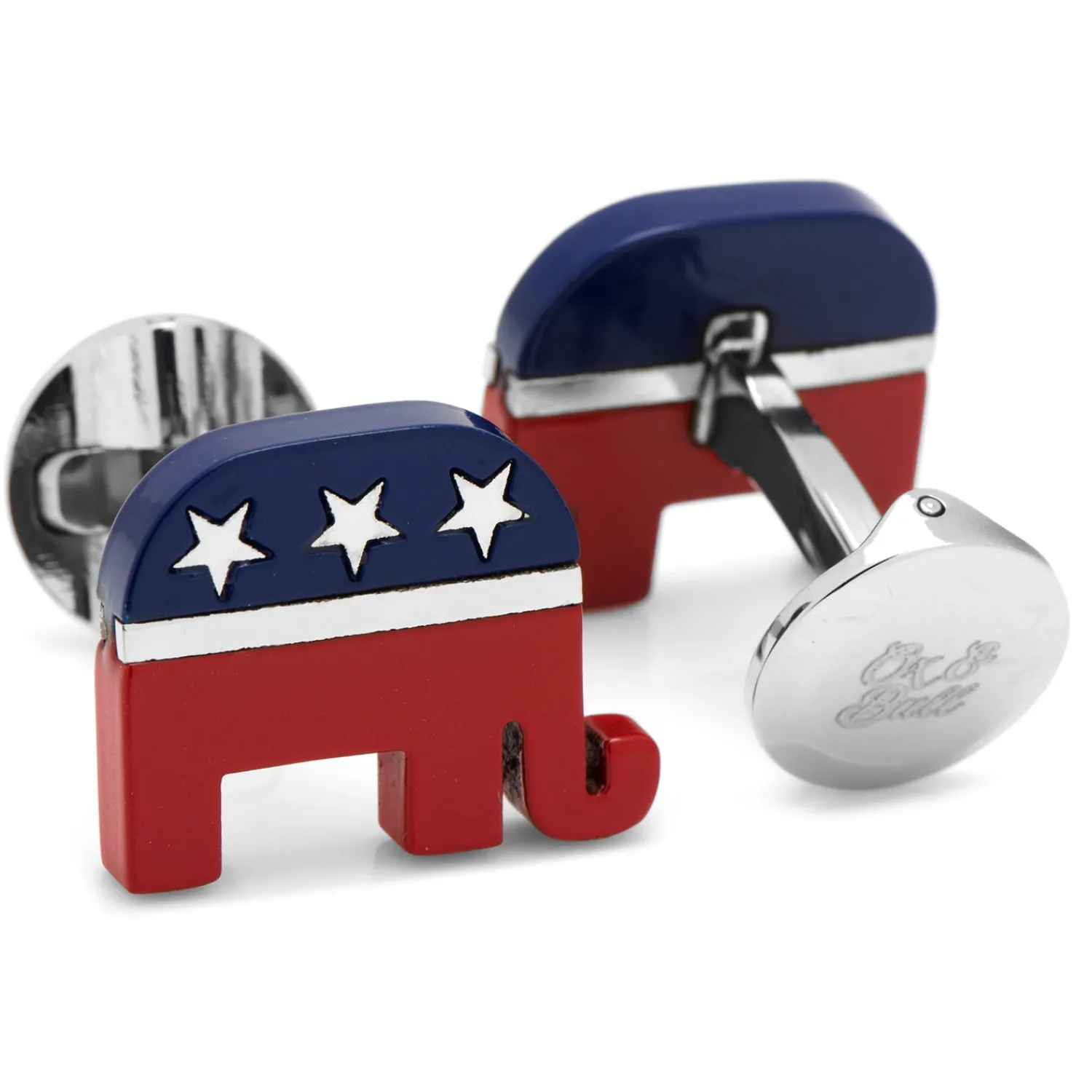 Outlet Stainless Steel Republican Elephant Cufflinks Luxury Cufflinks | Hobbies & Interests Cufflinks