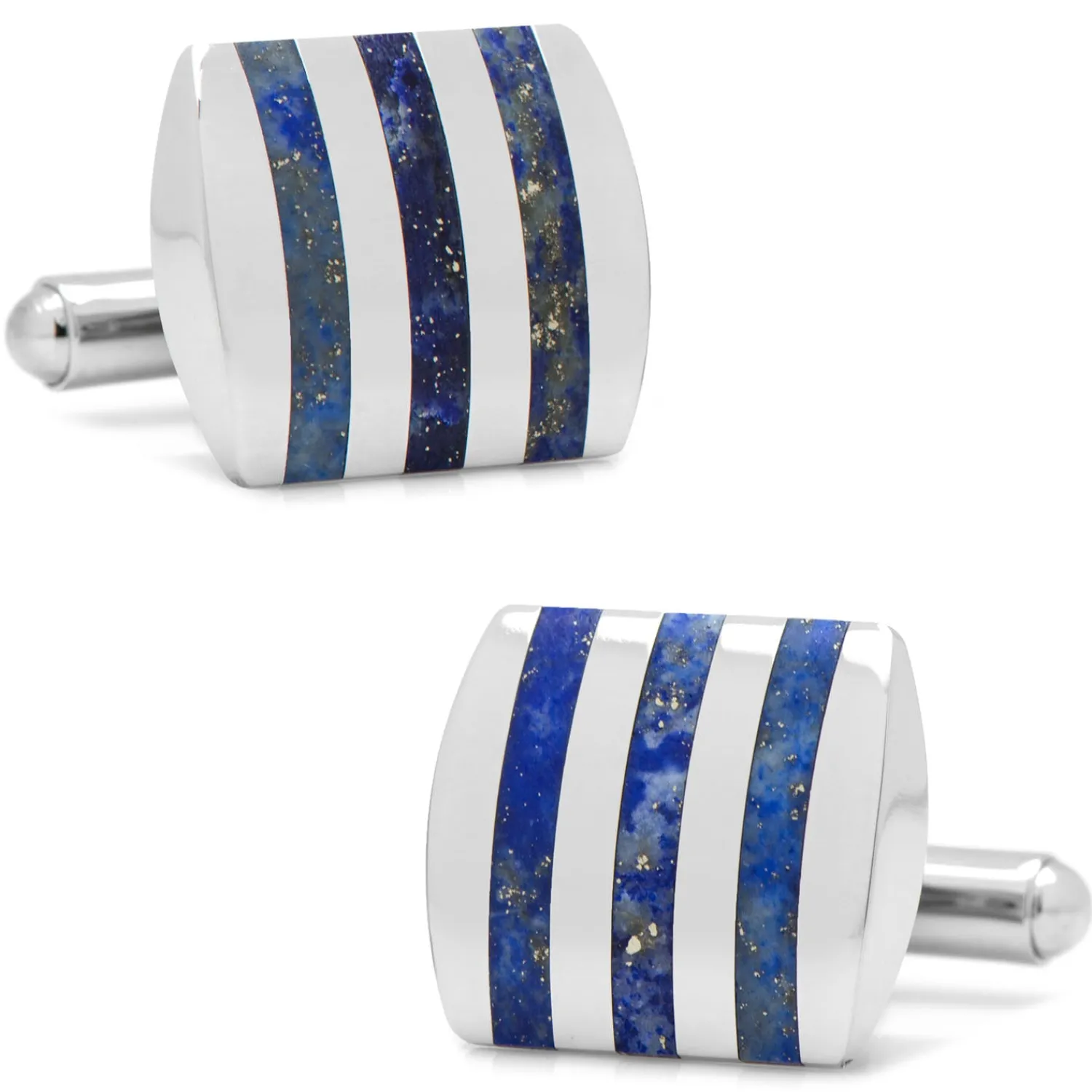 Best Stainless Steel Striped Lapis Cufflinks Wedding Cufflinks | Luxury Cufflinks