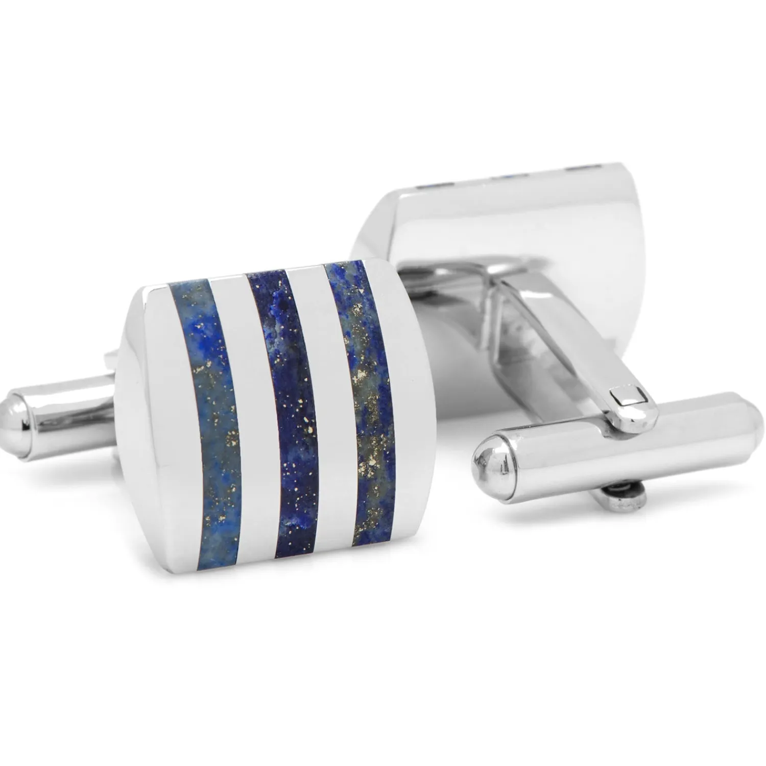 Best Stainless Steel Striped Lapis Cufflinks Wedding Cufflinks | Luxury Cufflinks