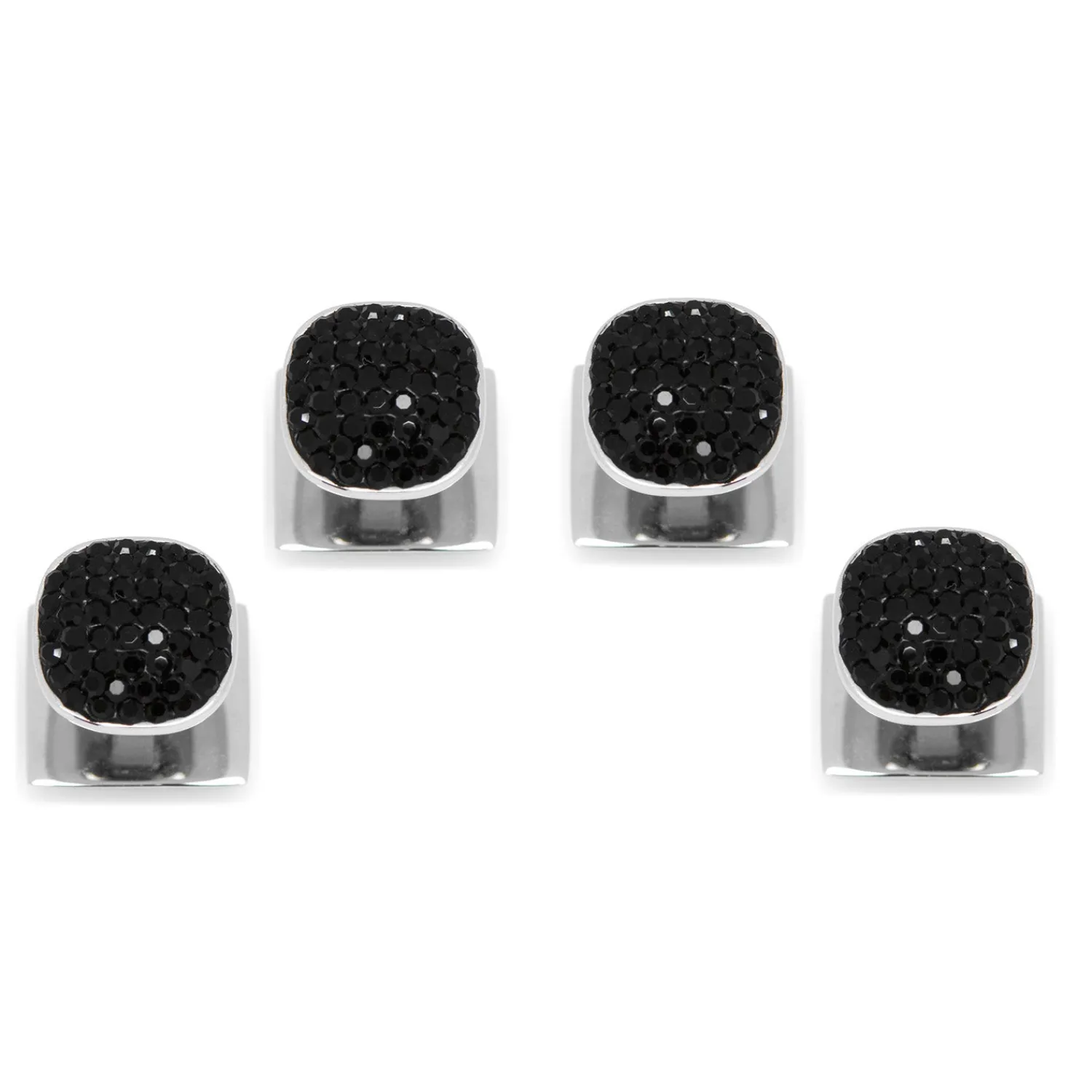 Clearance Stainless Steel with Black Pave Crystal Studs Stud Sets