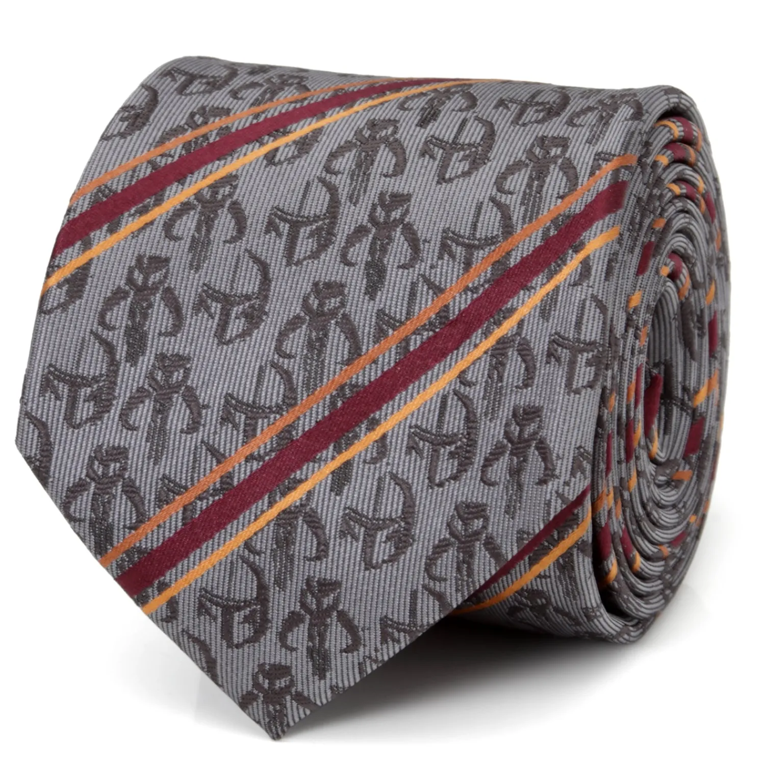 Clearance Mando Stripe Gray Men's Tie Star Wars Ties