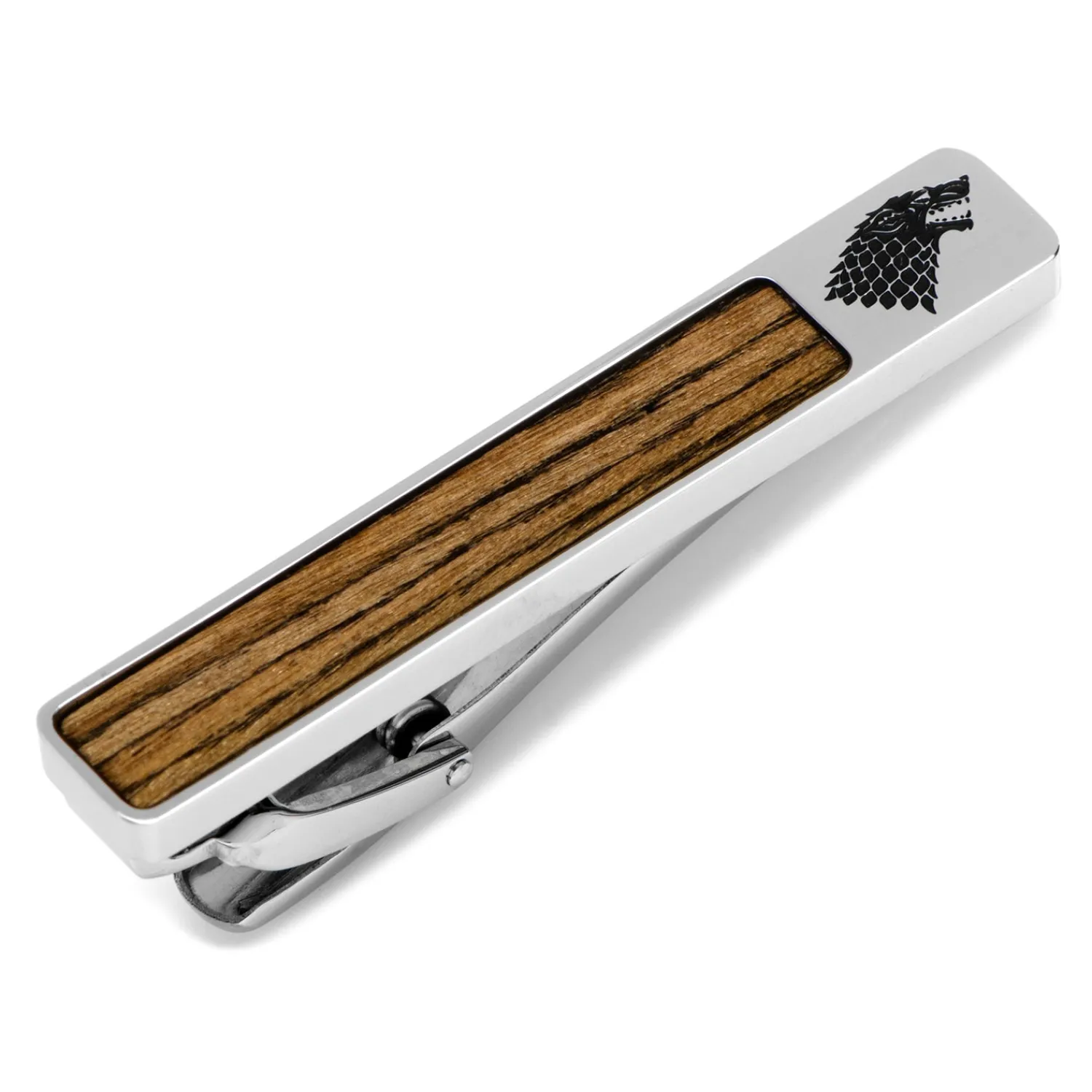 Cheap Stark Inlaid Wood Tie Clip Movies & Characters Tie Bars