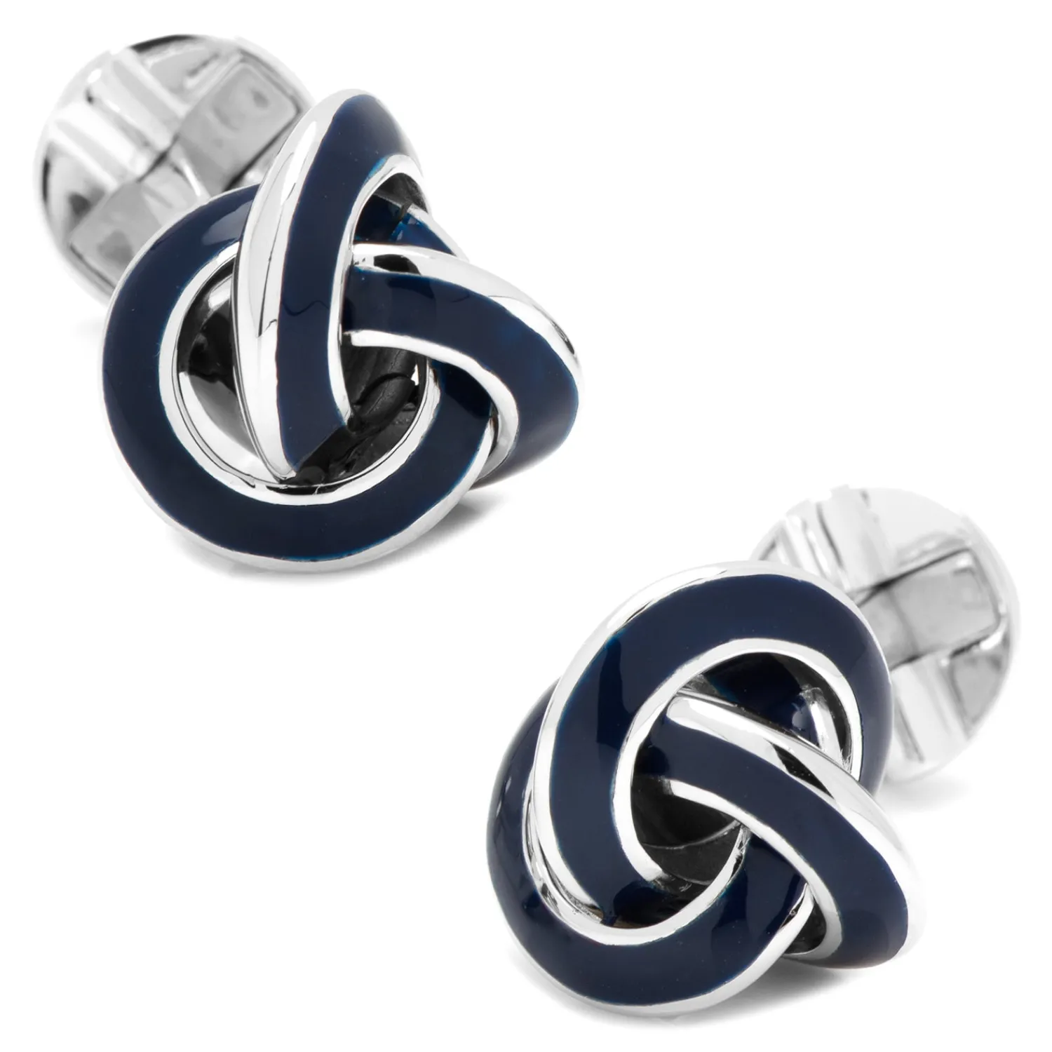 Cheap Sterling Blue Enamel Knot Cufflinks Wedding Cufflinks | Luxury Cufflinks