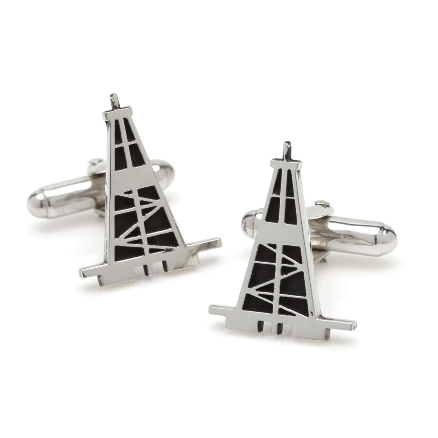 Outlet Sterling Oil Derrick Cufflinks Hobbies & Interests Cufflinks | Luxury Cufflinks