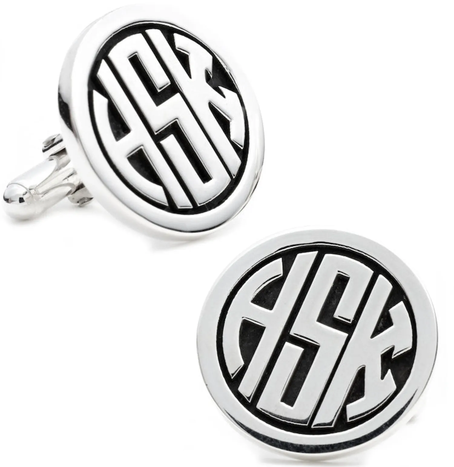 Best Sterling Personalized Signet Monogram Cufflinks Luxury Cufflinks | Hobbies & Interests Cufflinks