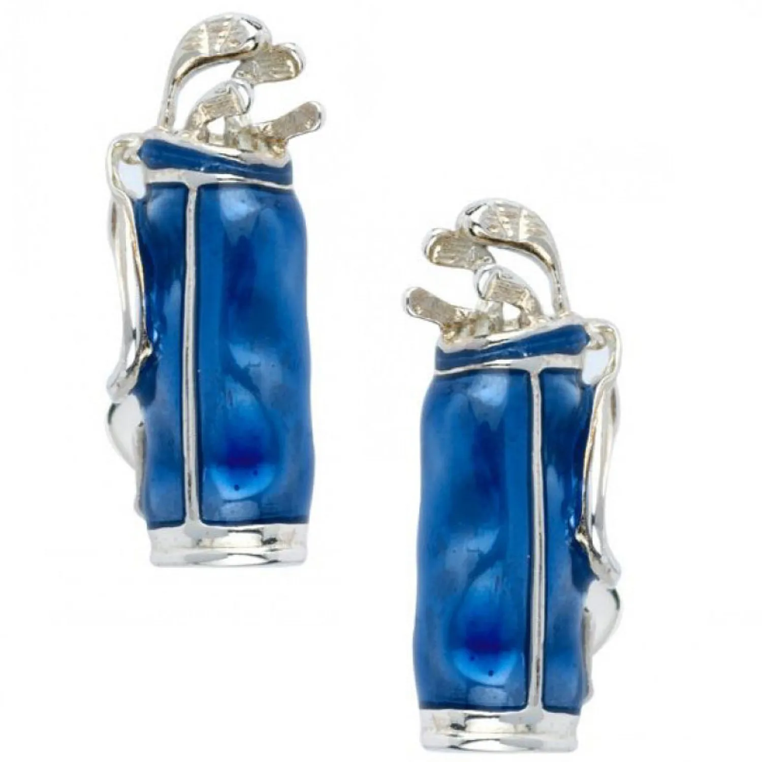 Online Sterling Silver Blue Golf Bag Cufflinks Luxury Cufflinks | Hobbies & Interests Cufflinks