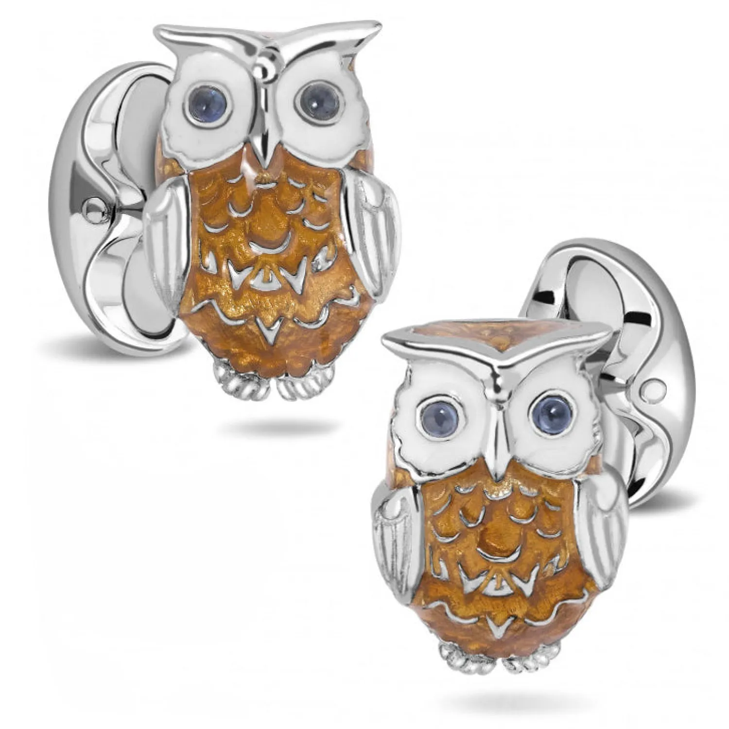 Online Sterling Silver Brown Owl Cufflinks Luxury Cufflinks | Hobbies & Interests Cufflinks