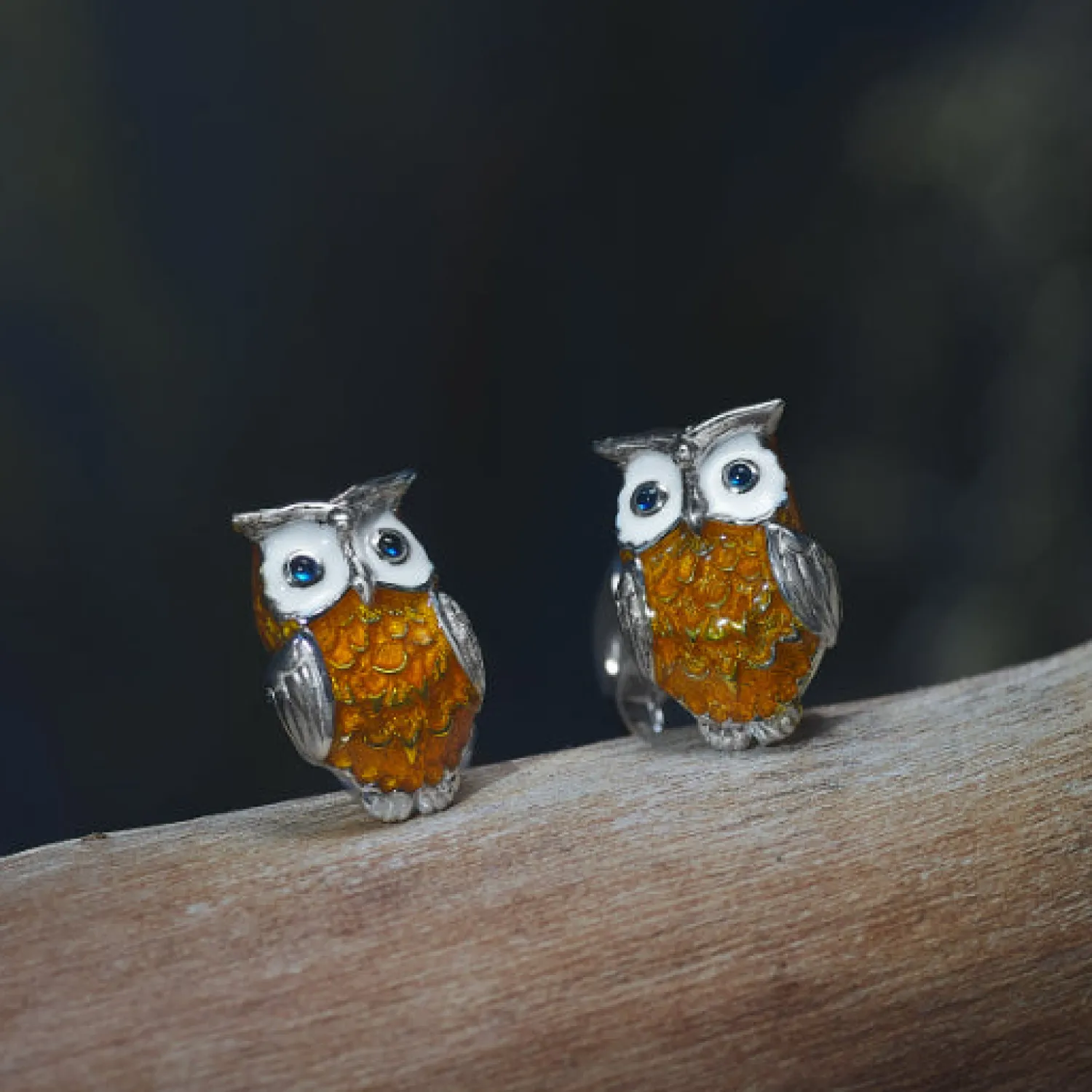 Online Sterling Silver Brown Owl Cufflinks Luxury Cufflinks | Hobbies & Interests Cufflinks