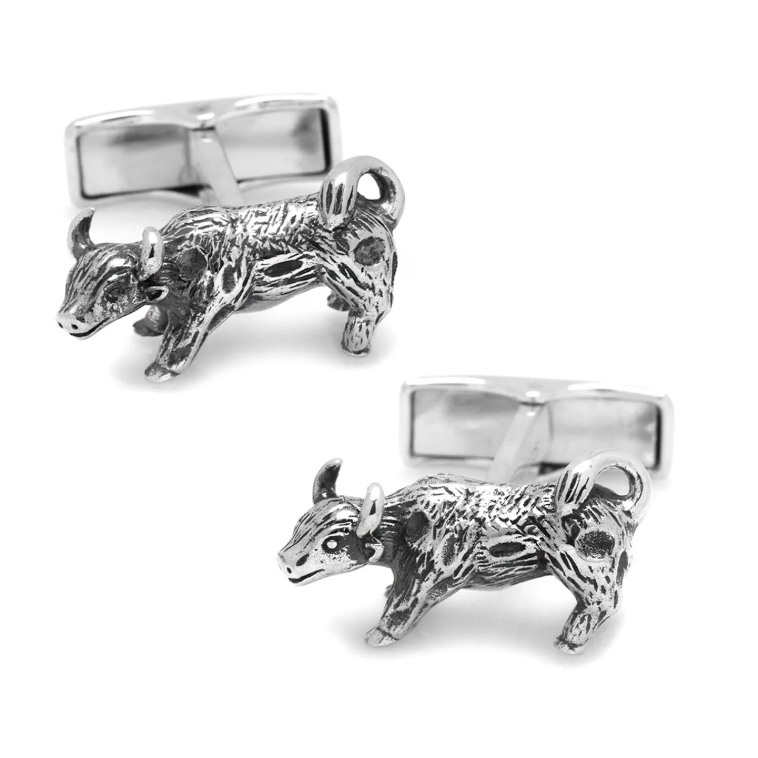 Best Sale Sterling Silver Bull Cufflinks Luxury Cufflinks | Hobbies & Interests Cufflinks