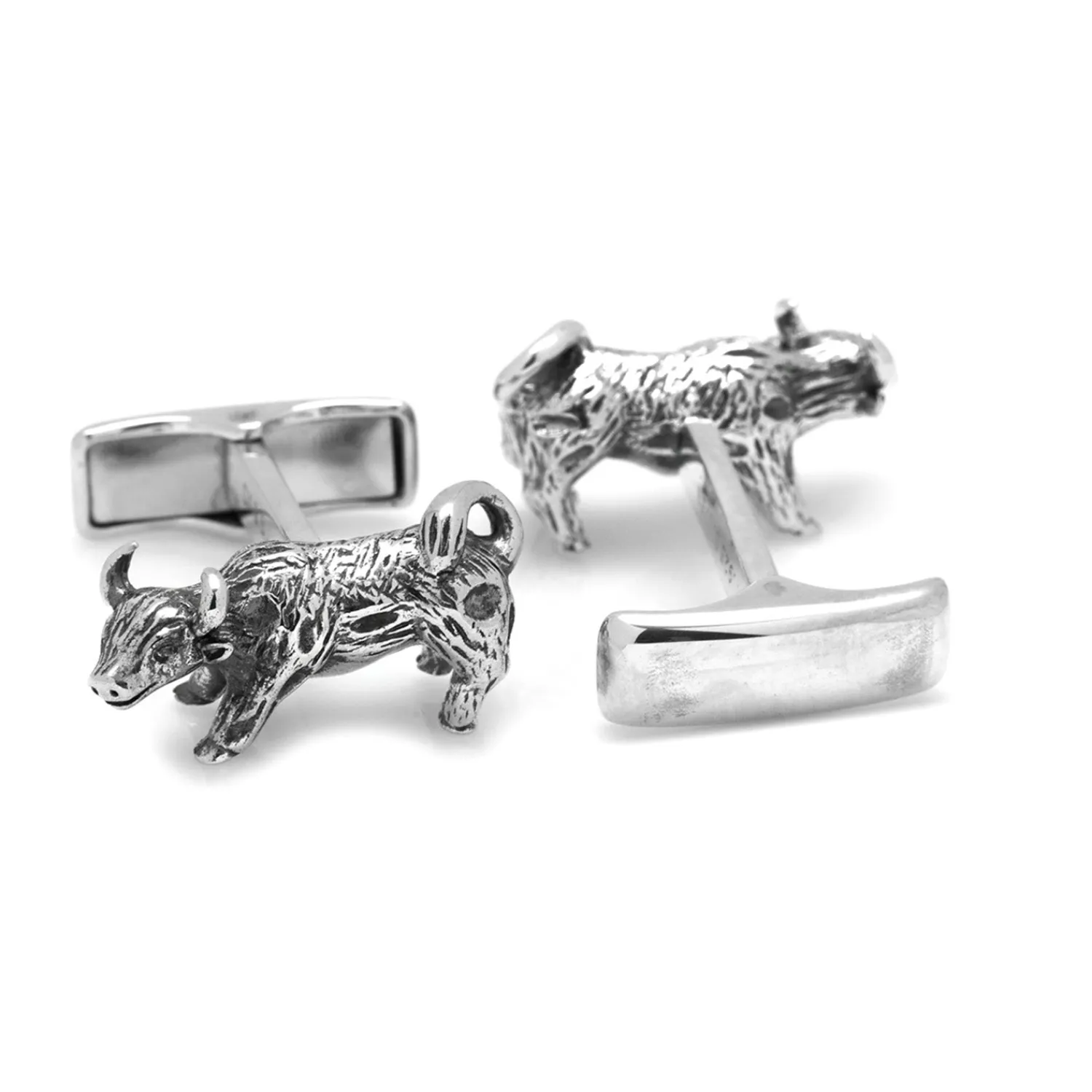 Best Sale Sterling Silver Bull Cufflinks Luxury Cufflinks | Hobbies & Interests Cufflinks