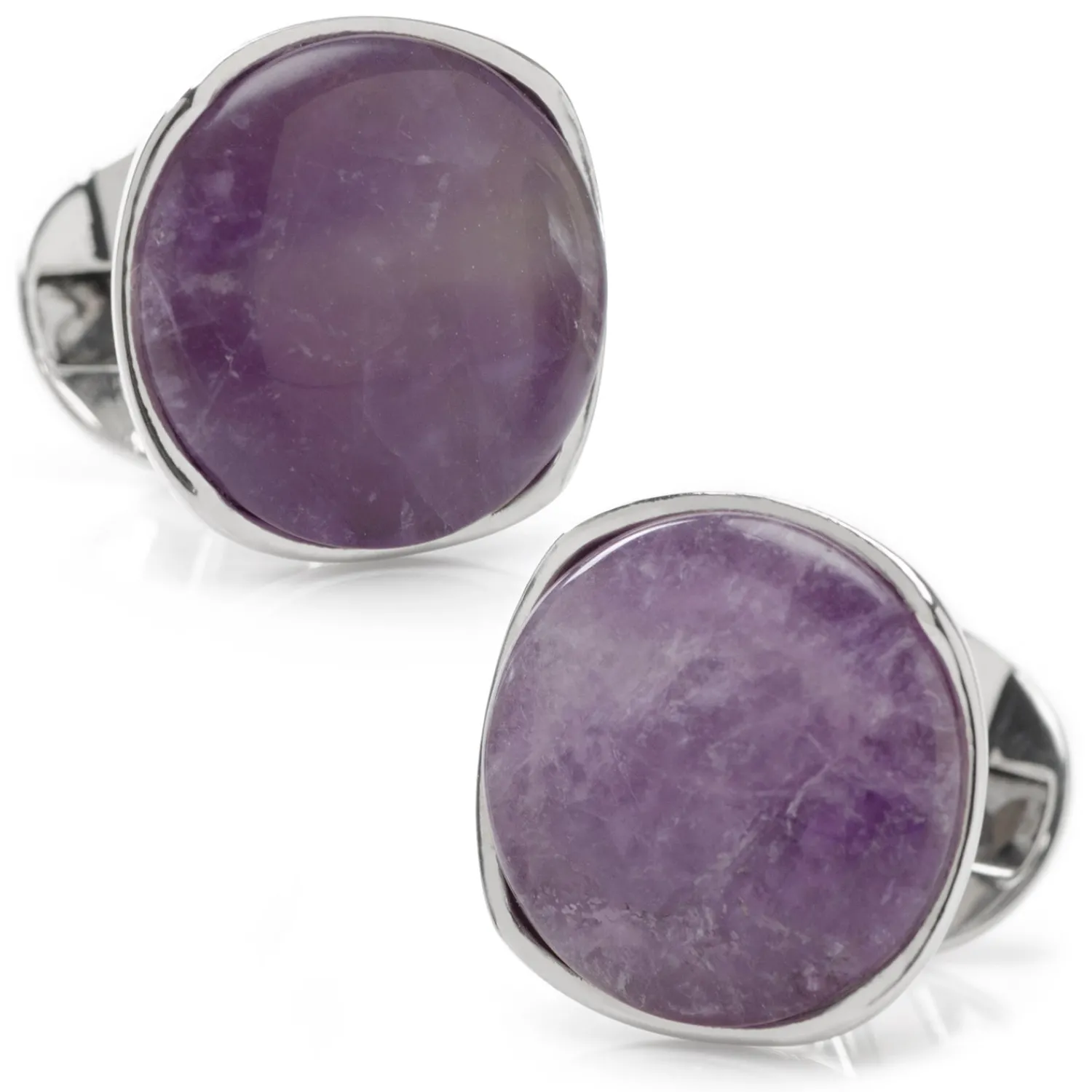 Hot Sterling Silver Classic Formal Amethyst Cufflinks Luxury Cufflinks | Hobbies & Interests Cufflinks