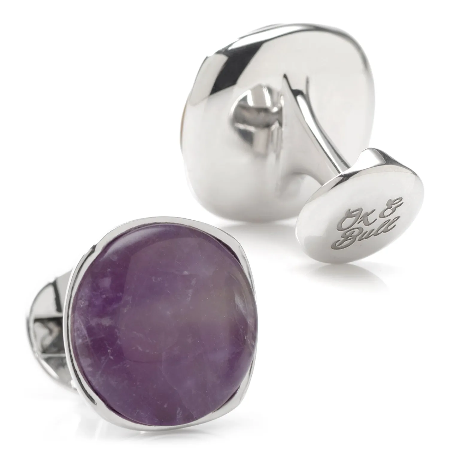 Hot Sterling Silver Classic Formal Amethyst Cufflinks Luxury Cufflinks | Hobbies & Interests Cufflinks