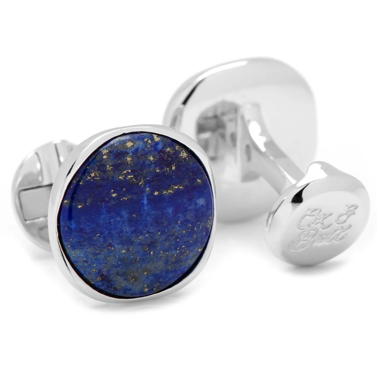 Clearance Sterling Silver Classic Formal Lapis Cufflinks Wedding Cufflinks | Luxury Cufflinks