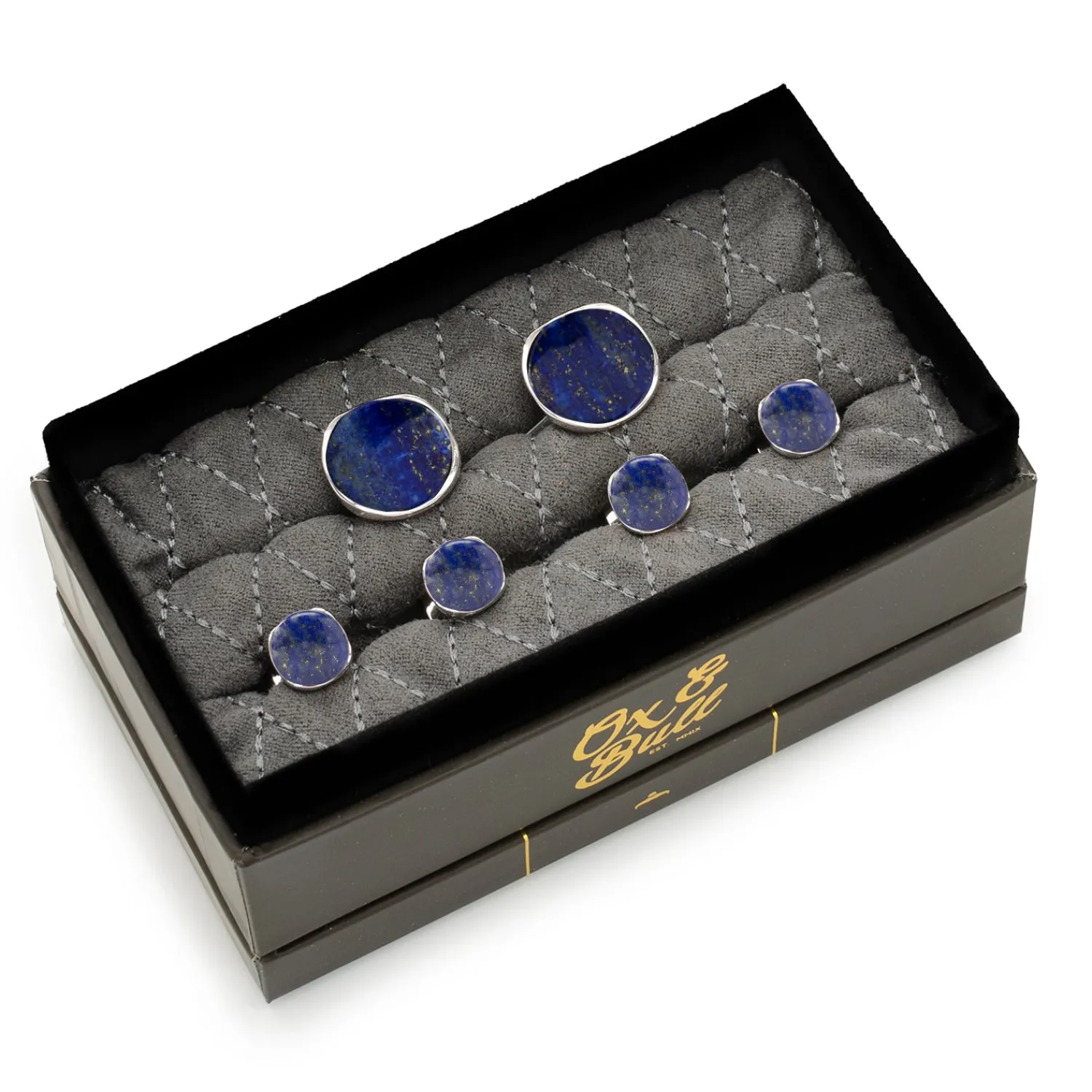 Flash Sale Sterling Silver Classic Formal Lapis Stud Set Stud Sets