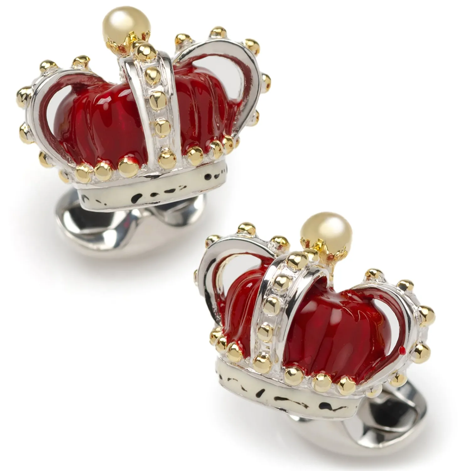 Hot Sterling Silver Crown Cufflinks Luxury Cufflinks | Hobbies & Interests Cufflinks