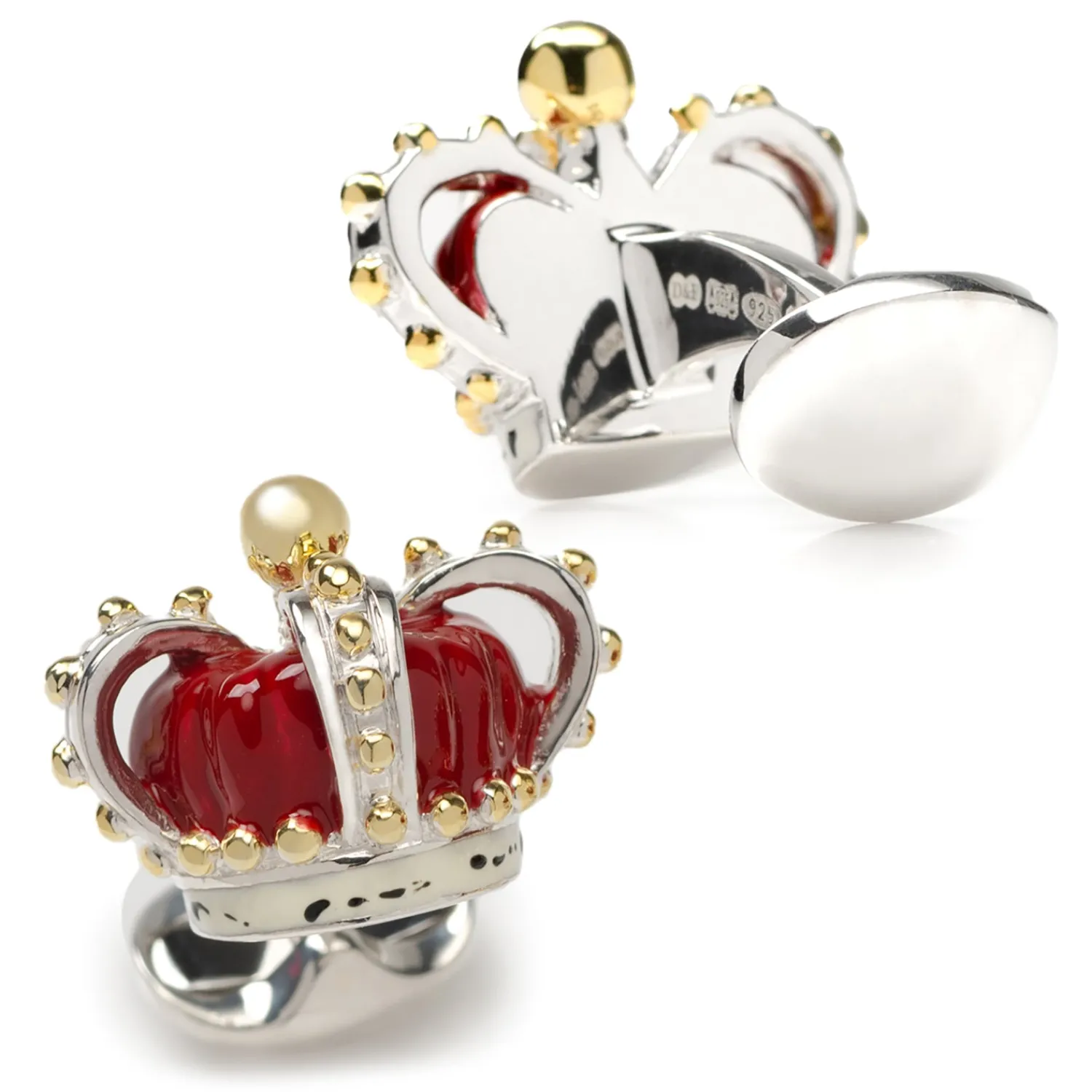 Hot Sterling Silver Crown Cufflinks Luxury Cufflinks | Hobbies & Interests Cufflinks