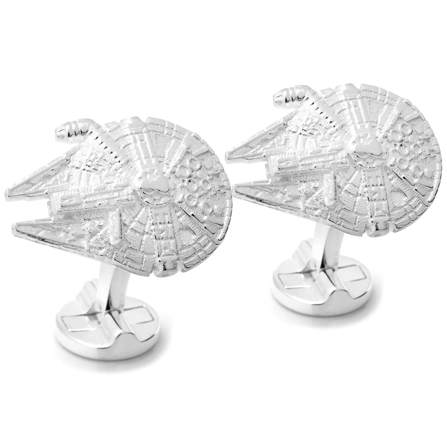 Store Sterling Silver 3D Millennium Falcon Cufflinks Luxury Cufflinks | Movies & Characters Cufflinks