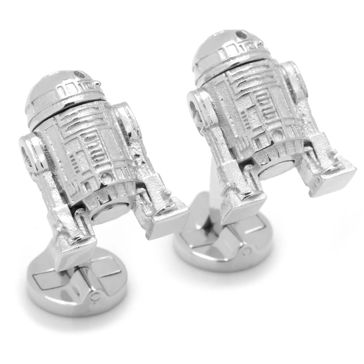 Shop Sterling Silver 3D R2D2 Cufflinks Luxury Cufflinks | Movies & Characters Cufflinks