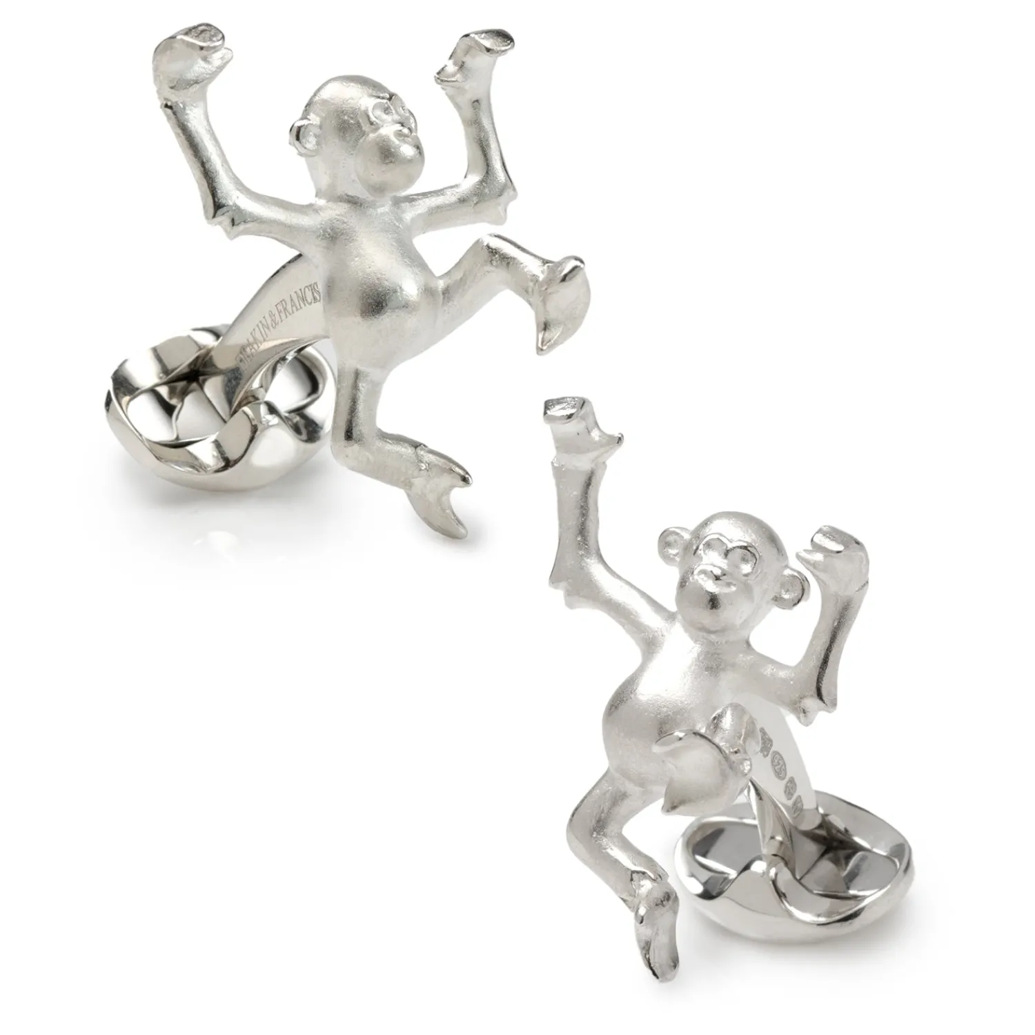 Best Sale Sterling Silver Dancing Monkey Cufflinks Luxury Cufflinks | Hobbies & Interests Cufflinks