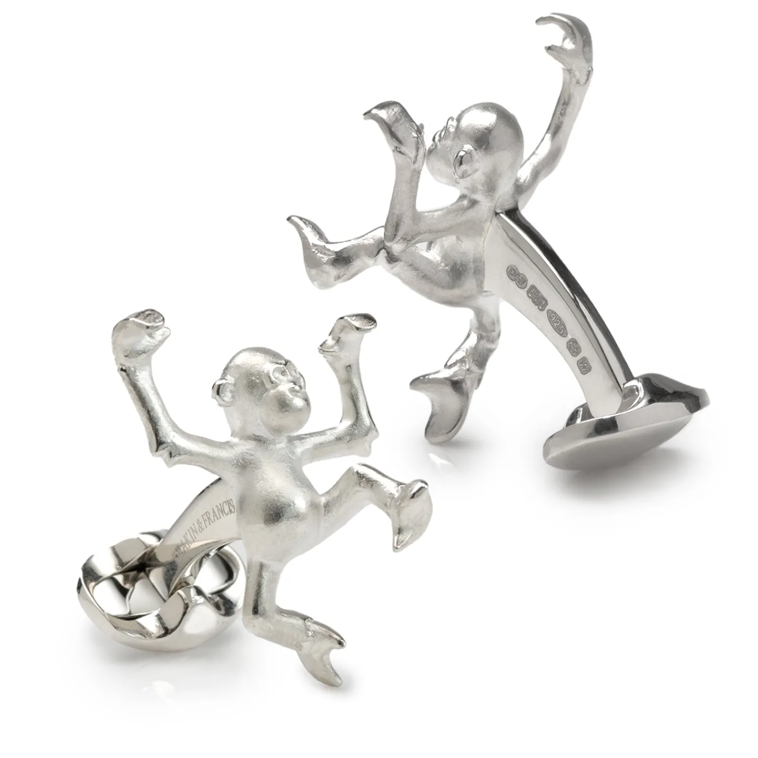 Best Sale Sterling Silver Dancing Monkey Cufflinks Luxury Cufflinks | Hobbies & Interests Cufflinks