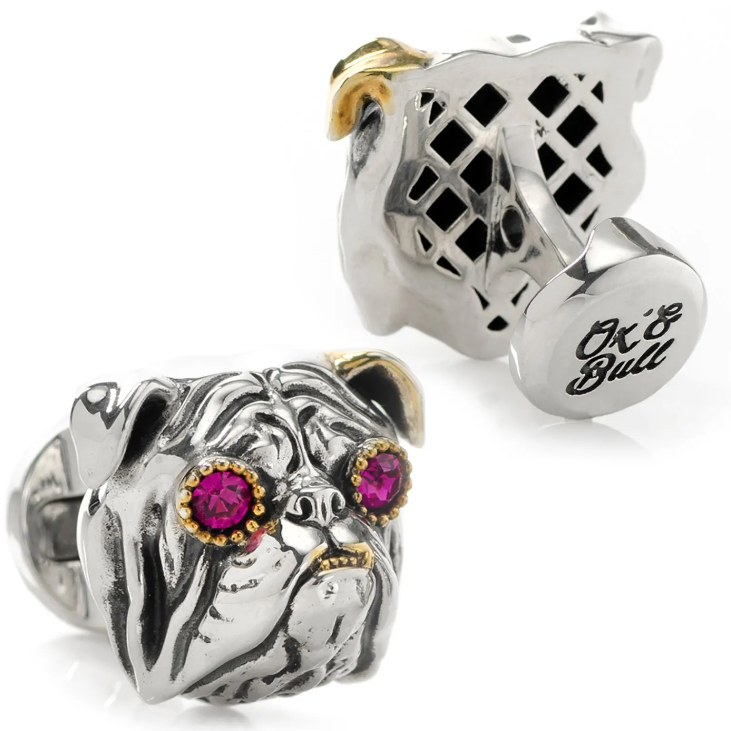 Best Sale Sterling Silver English Bulldog Cufflinks Luxury Cufflinks | Hobbies & Interests Cufflinks