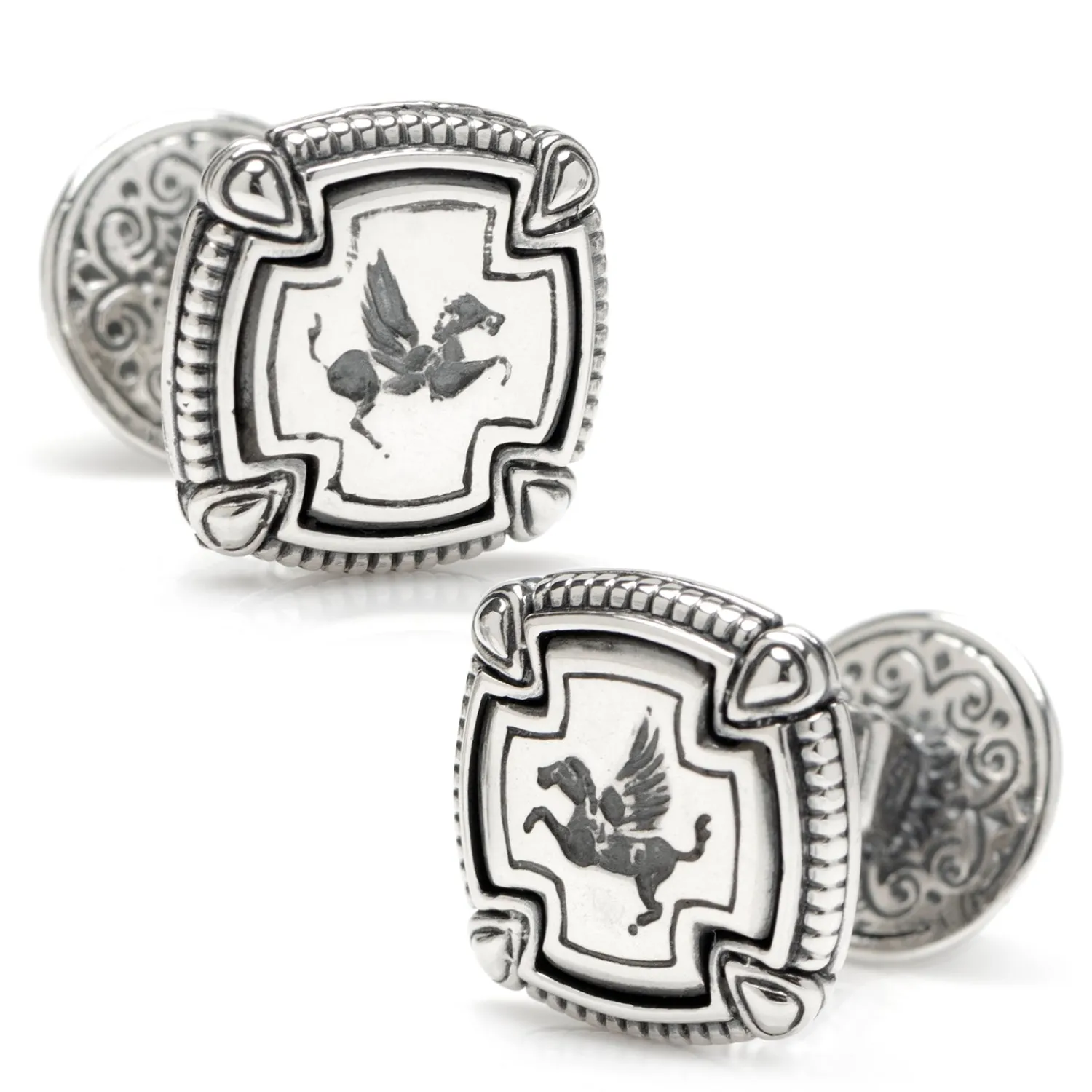 Online Sterling Silver Pegasus Cufflinks Luxury Cufflinks | Hobbies & Interests Cufflinks