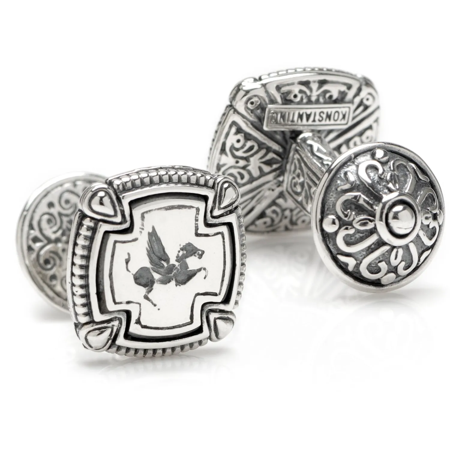 Online Sterling Silver Pegasus Cufflinks Luxury Cufflinks | Hobbies & Interests Cufflinks